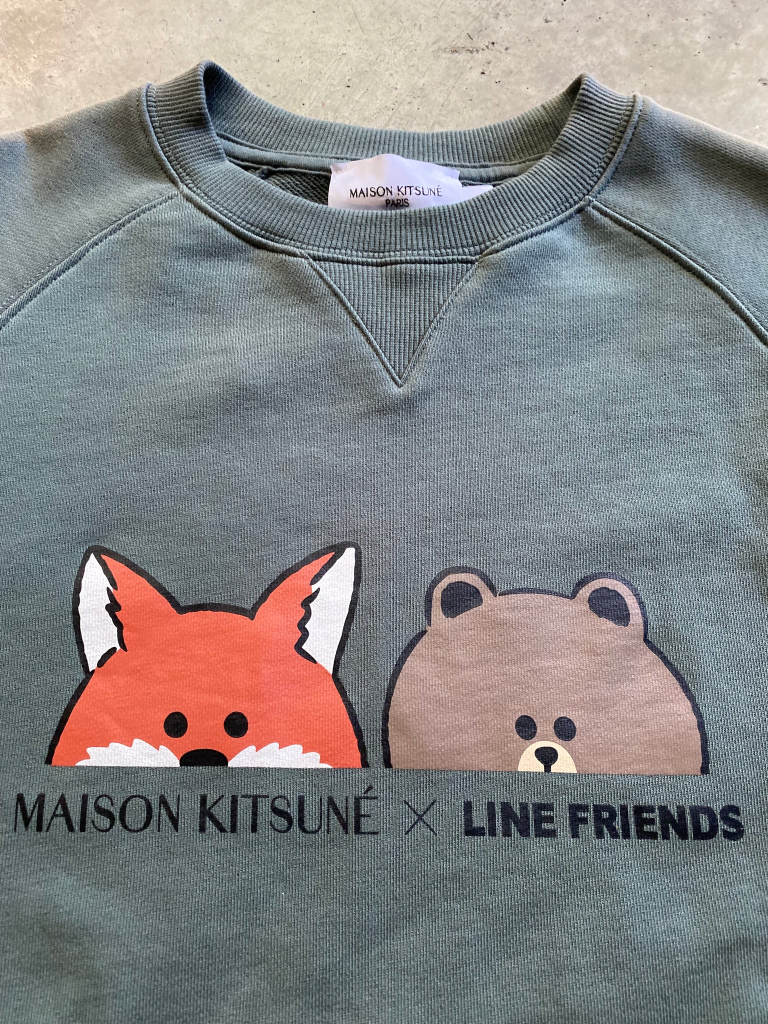 MAISON KITSUNE x LINEFRIENDS CREWNECK / MEDIUM