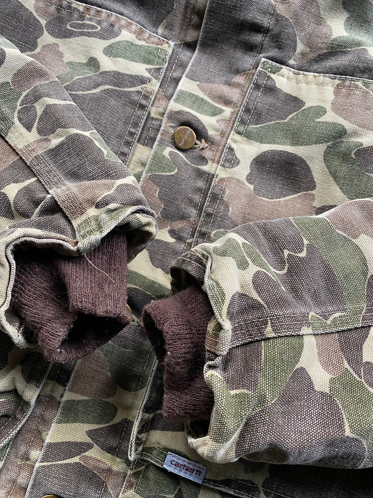 CARHARTT CAMO CHORE JACKET / MEDIUM