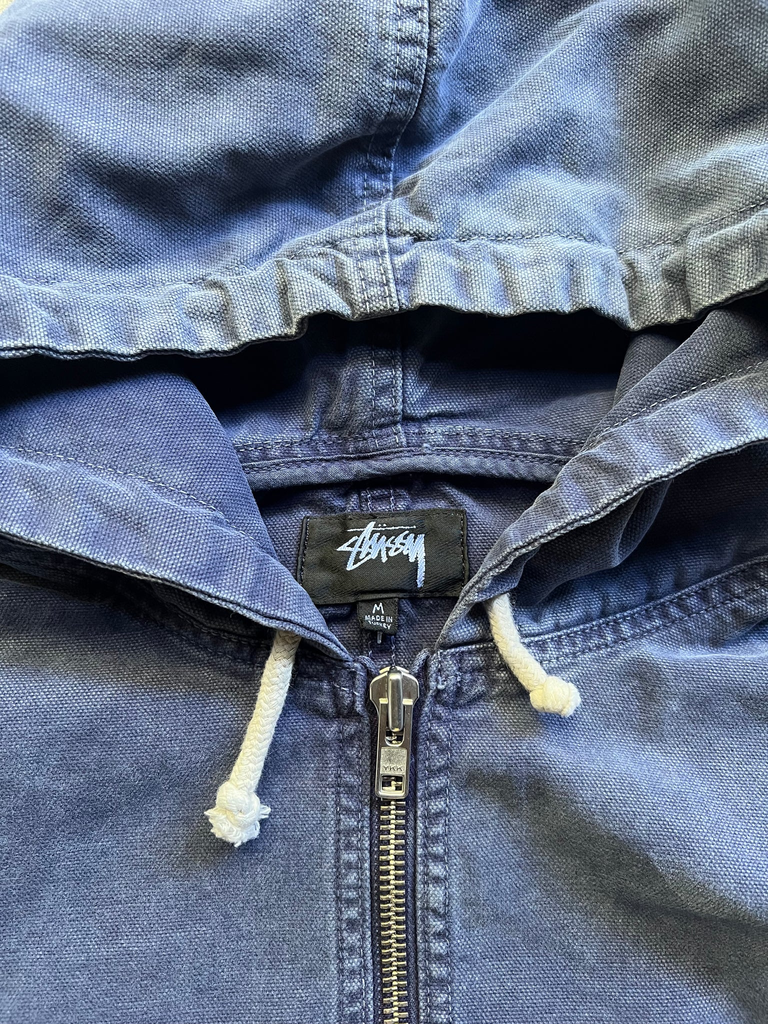 STUSSY HOODED WORK JACKET / MEDIUM