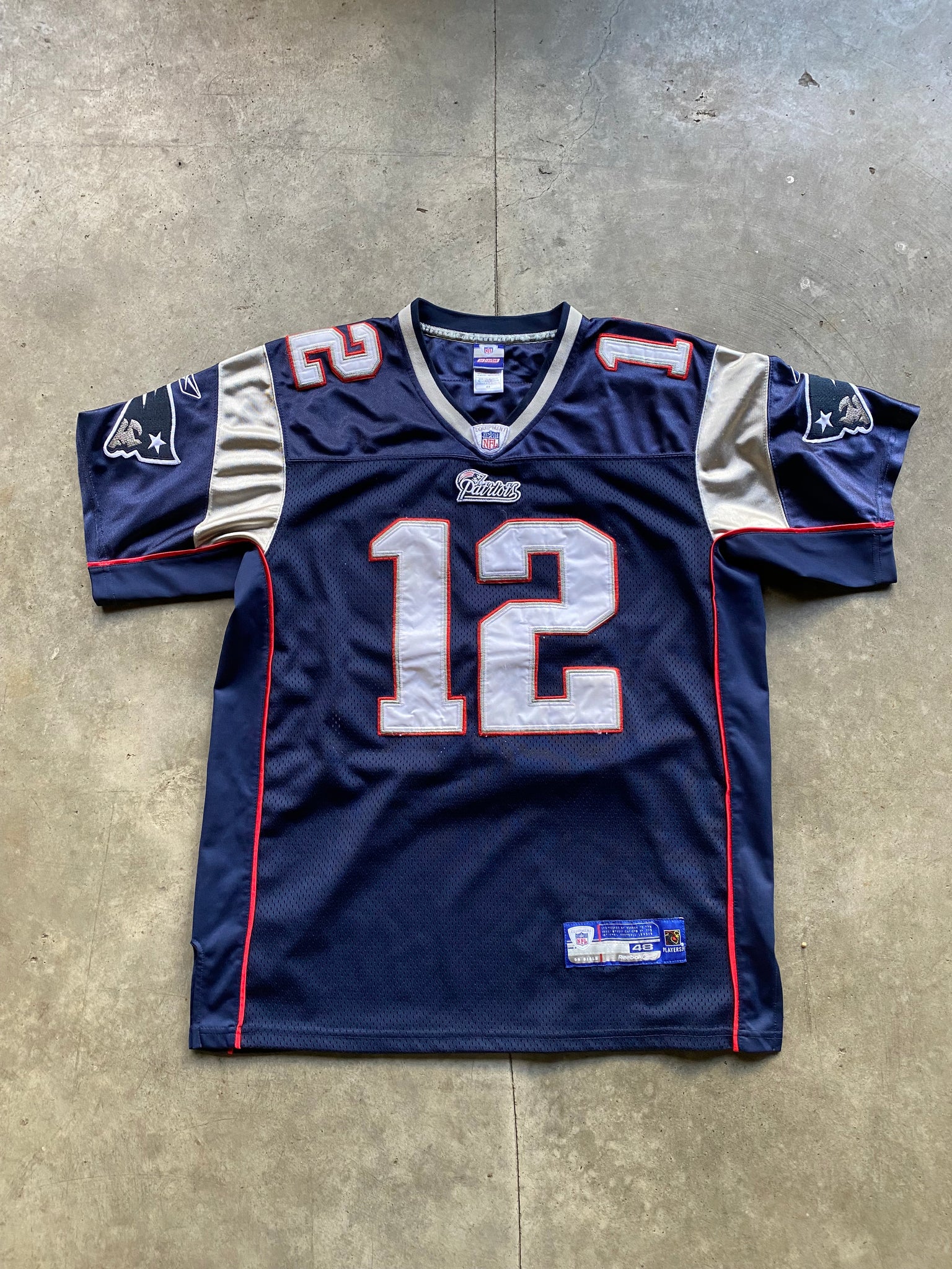 TOM BRADY REEBOK FOOTBALL JERSEY / LARGE