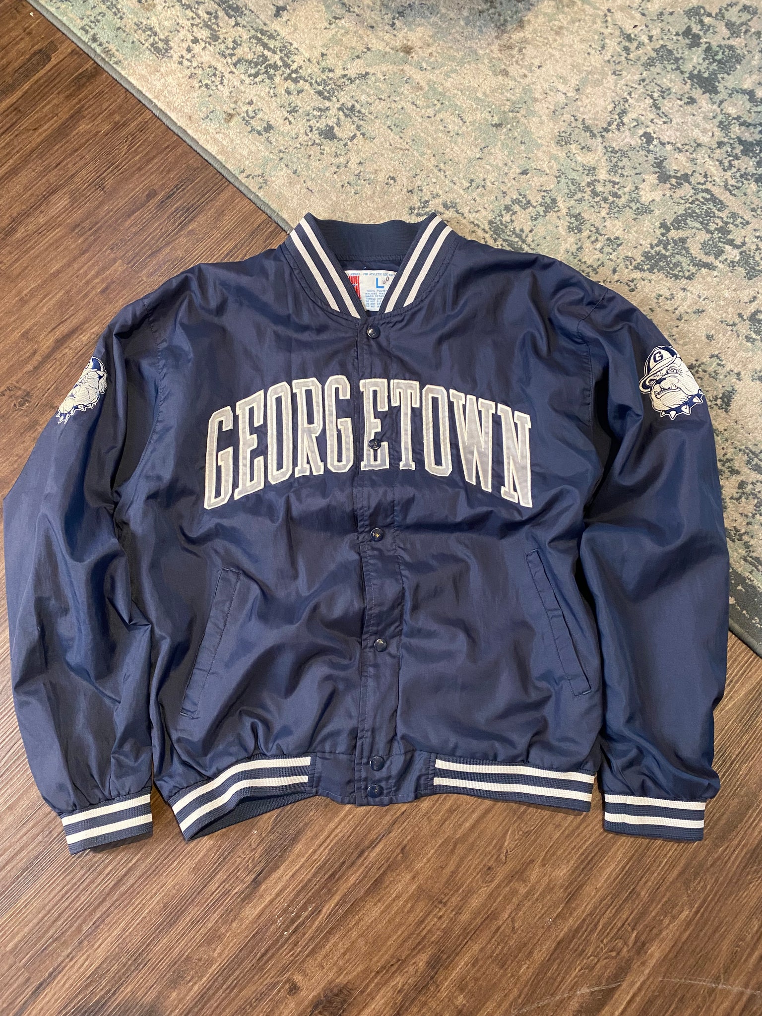 VINTAGE GEORGETOWN HOYAS WINDBREAKER VARSITY / LARGE