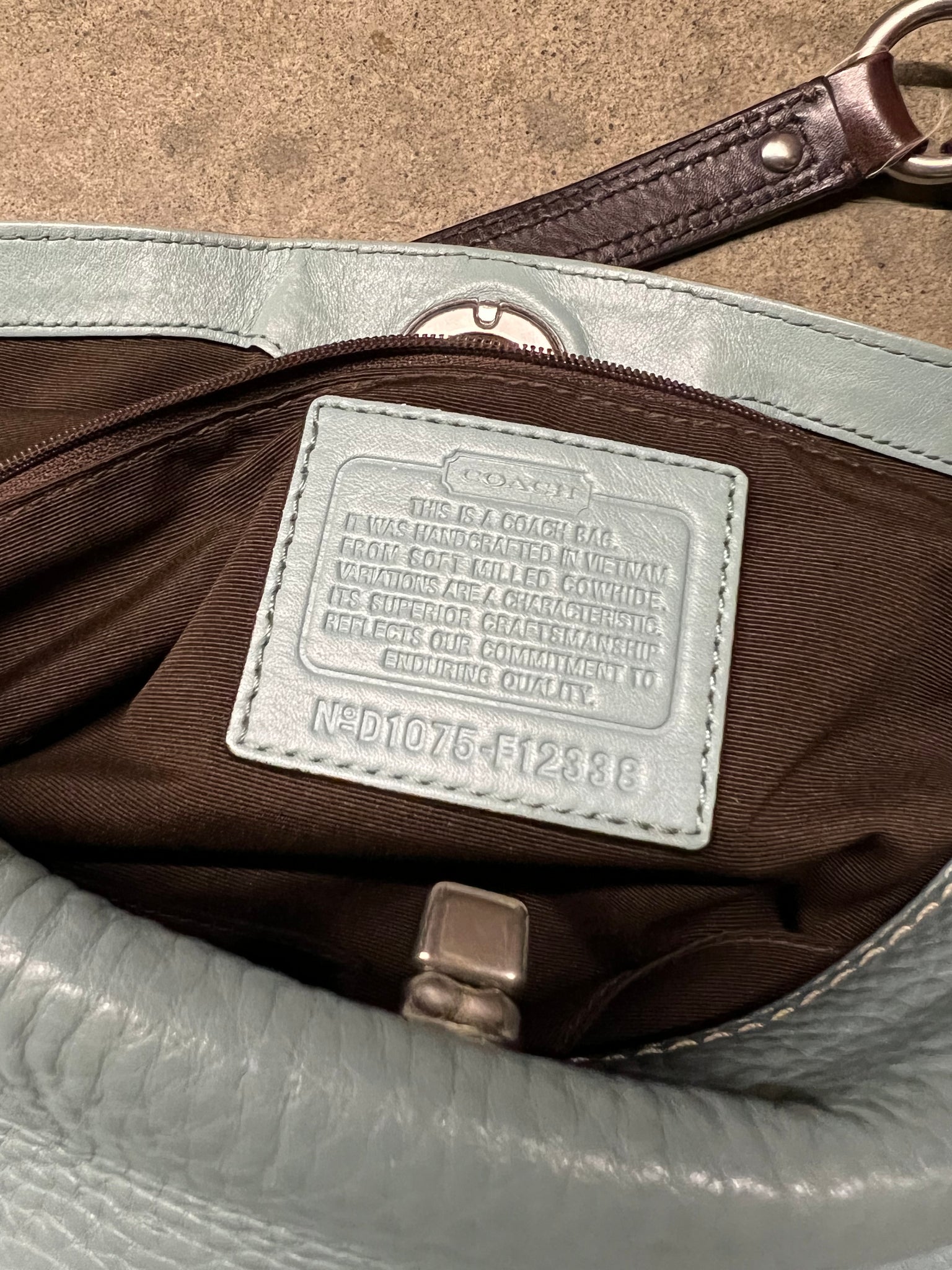 COACH LEATHER BAG / BLUE