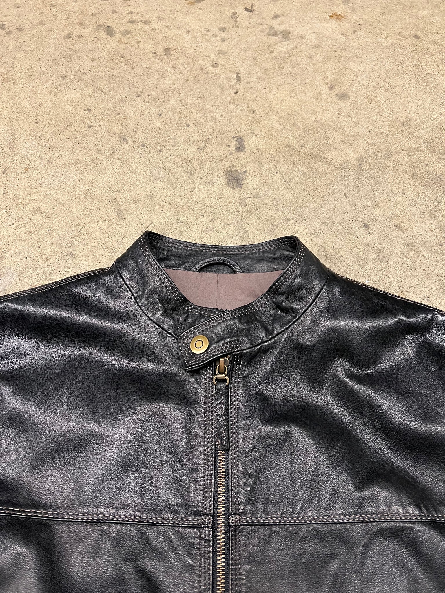 DANIER LEATHER MOTO JACKET / XSMALL