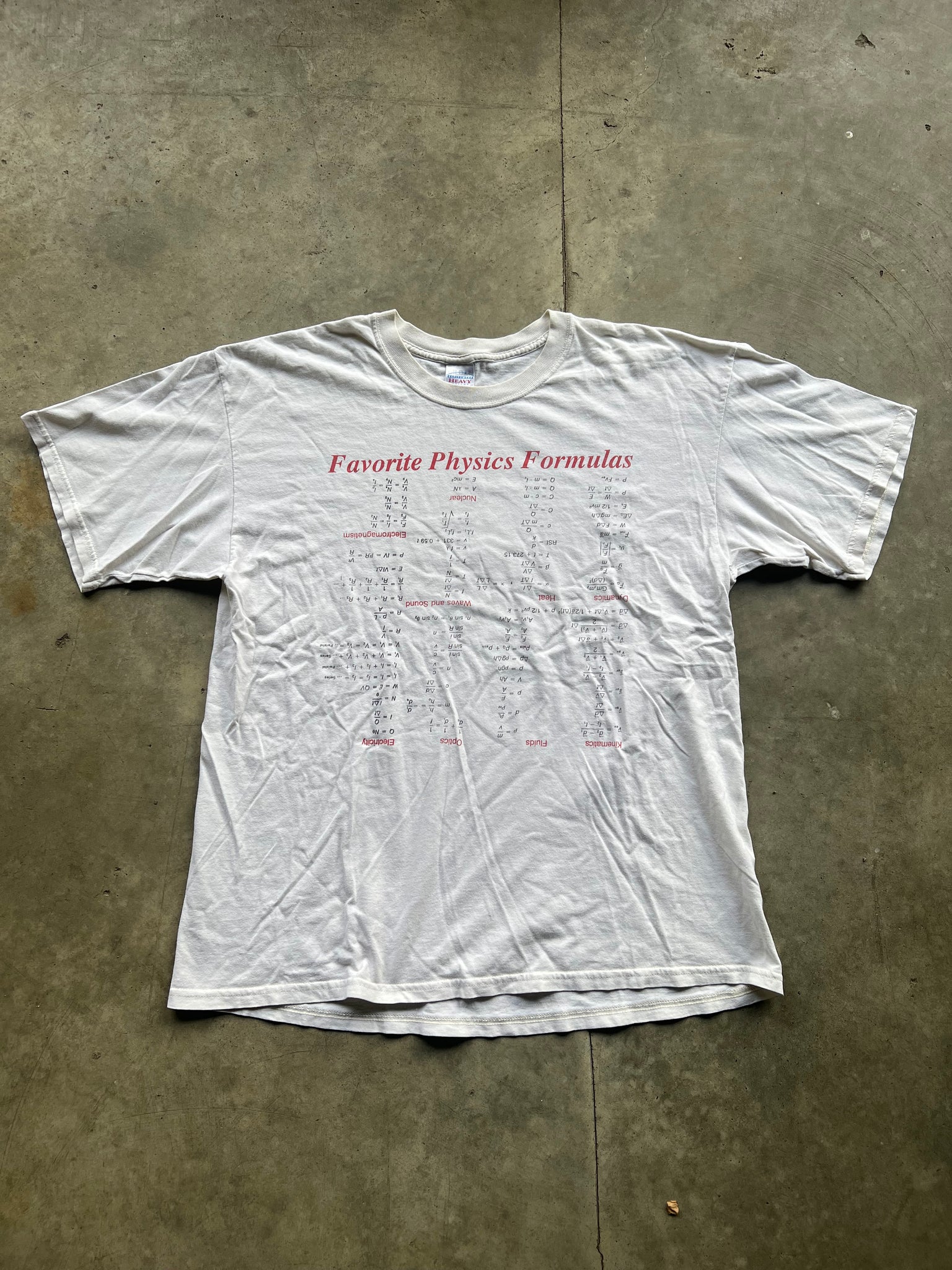 PHYSICS FORMULAS TSHIRT / XLARGE