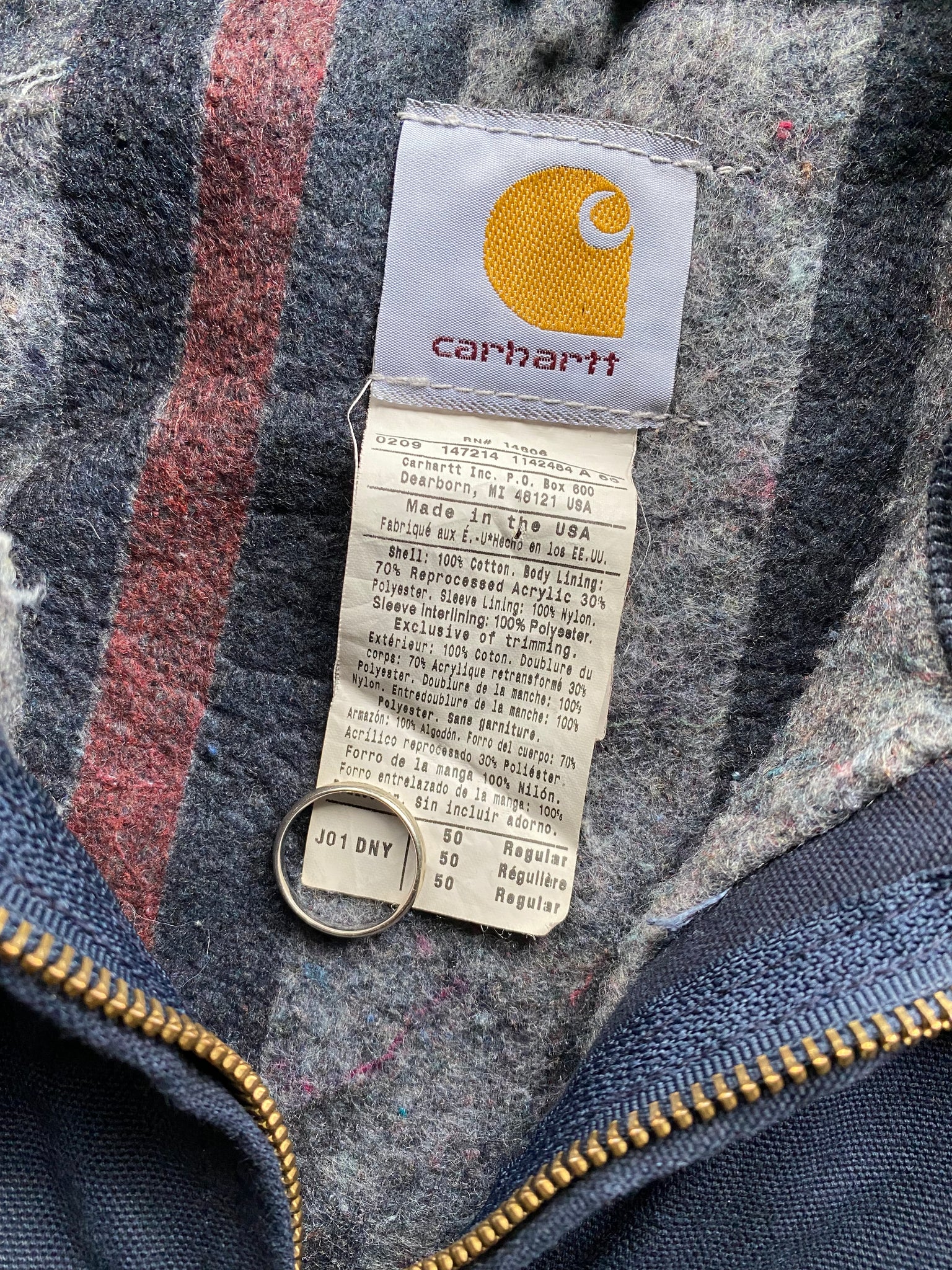 CARHARTT DETROIT JACKET NAVY / XXLARGE