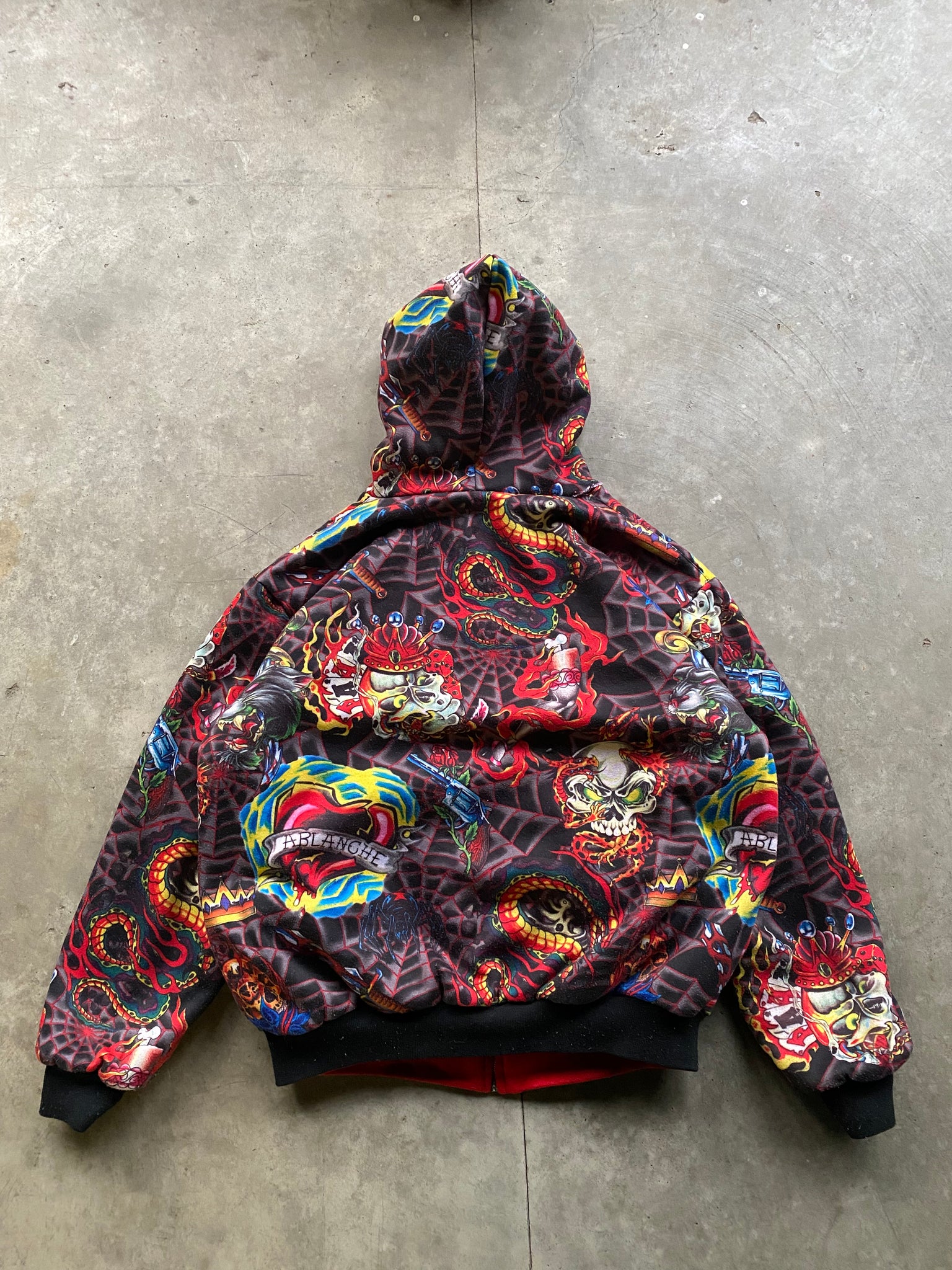 ED HARDY REVERSIBLE ZIPUP / LARGE