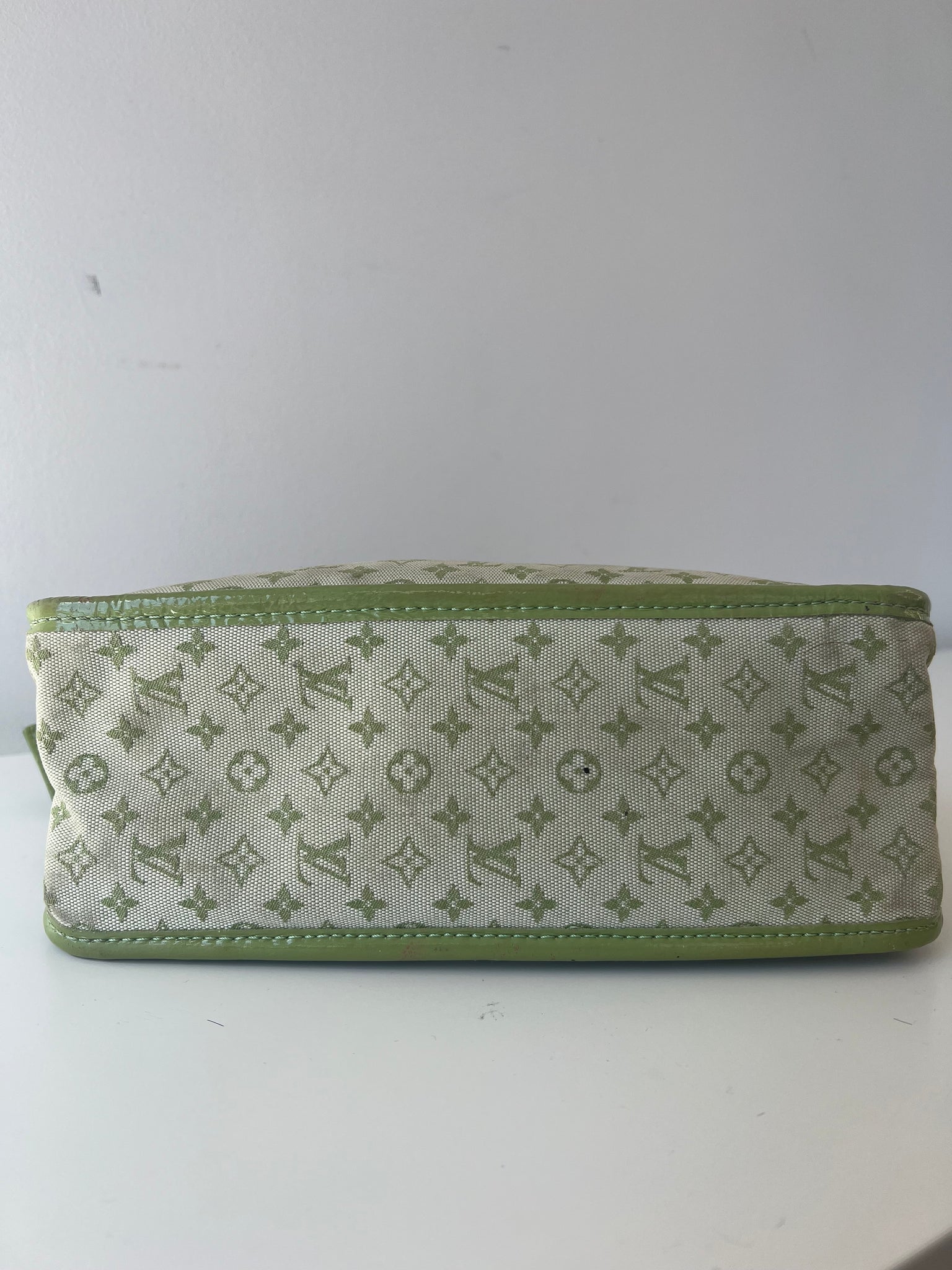 LOUIS VUITTON KATHLEEN LINEN HANDBAG / MATCHA GREEN