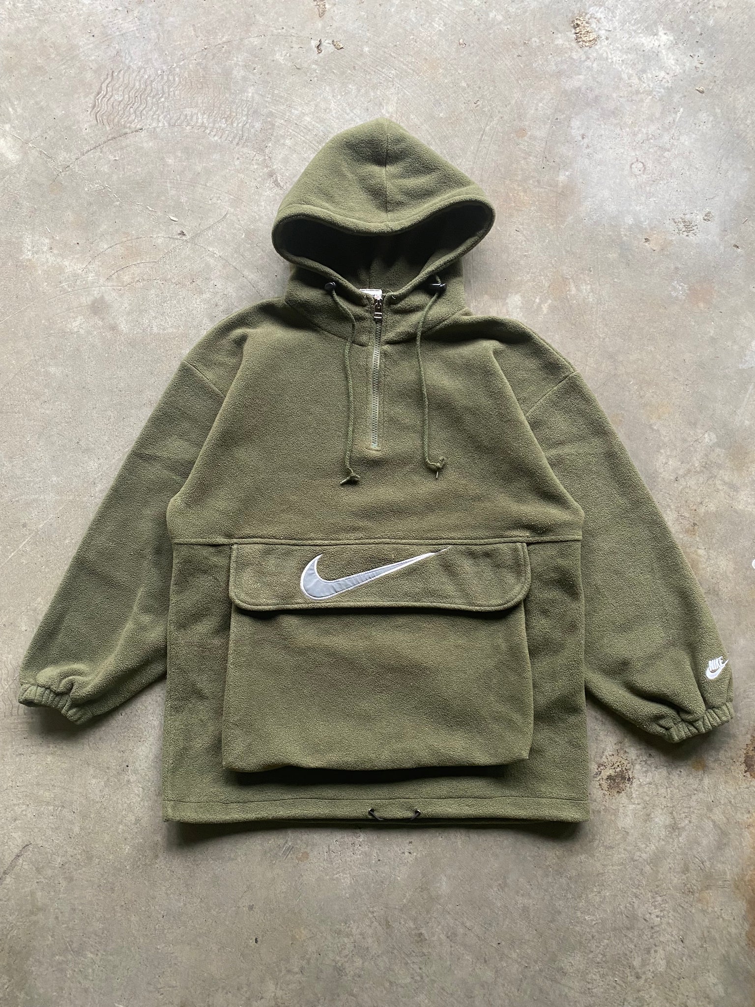 1990 NIKE FLEECE PULLOVER HOODIE / LARGE