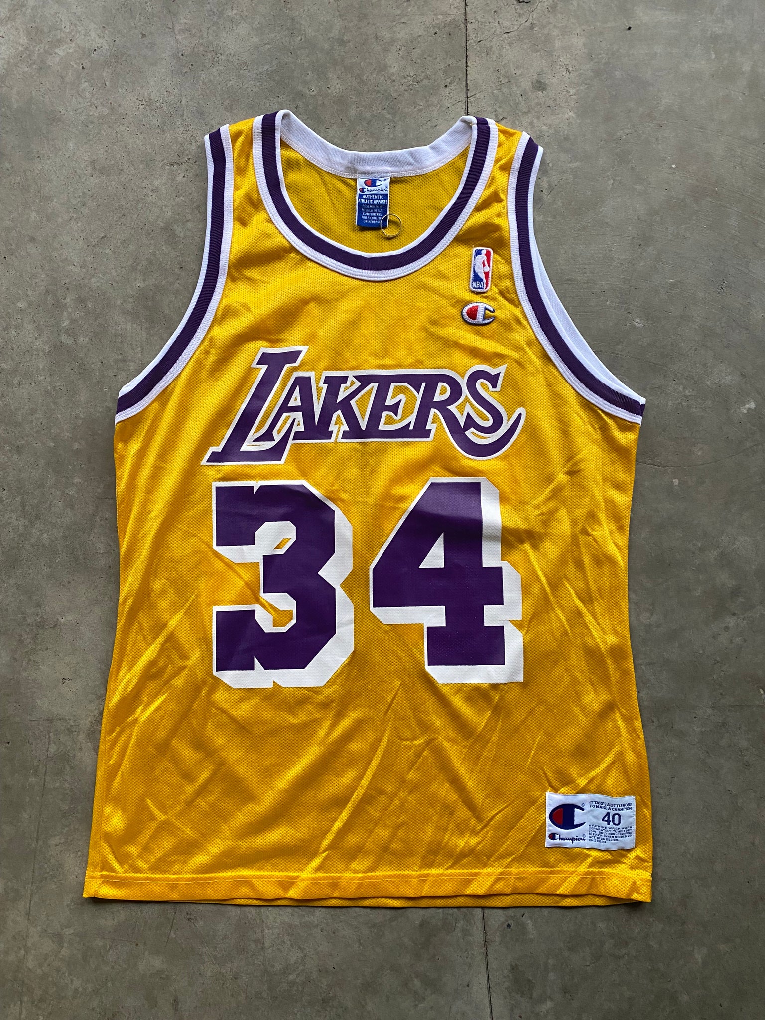 CHAMPION O'NEAL LAKERS JERSEY / SMALL