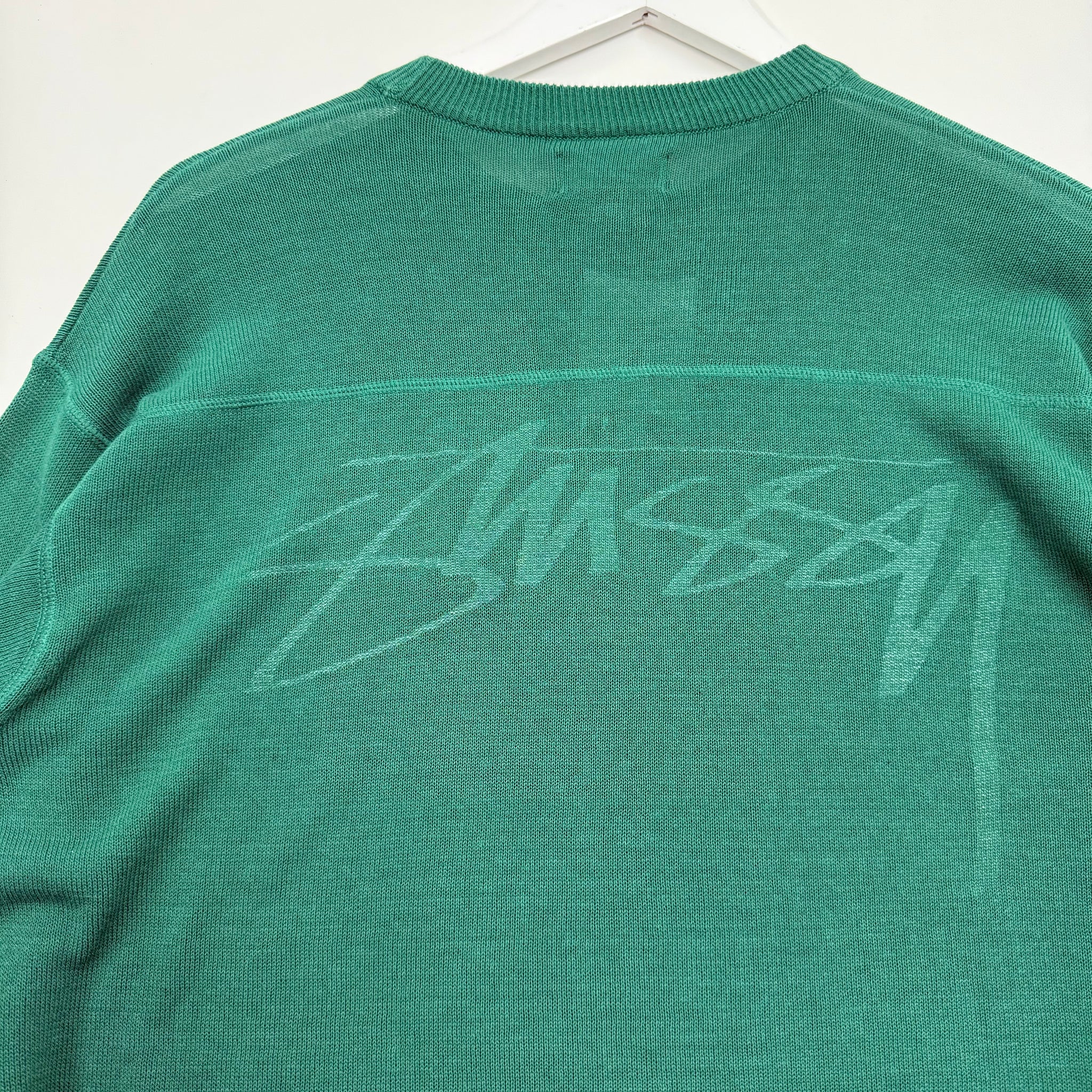Stussy green football sweater Vancouver Streetwear