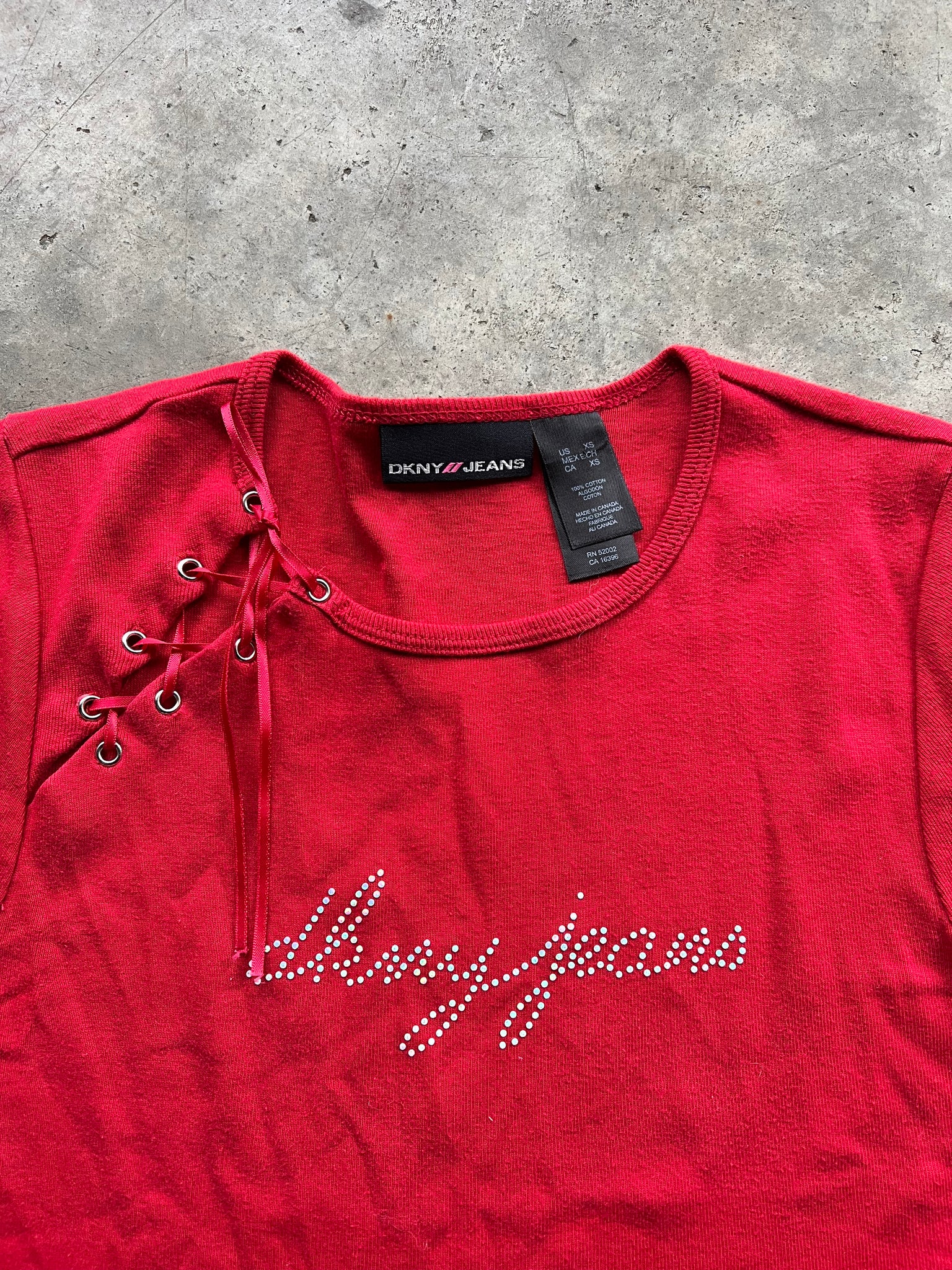 DKNY RED BABY TSHIRT / XSMALL