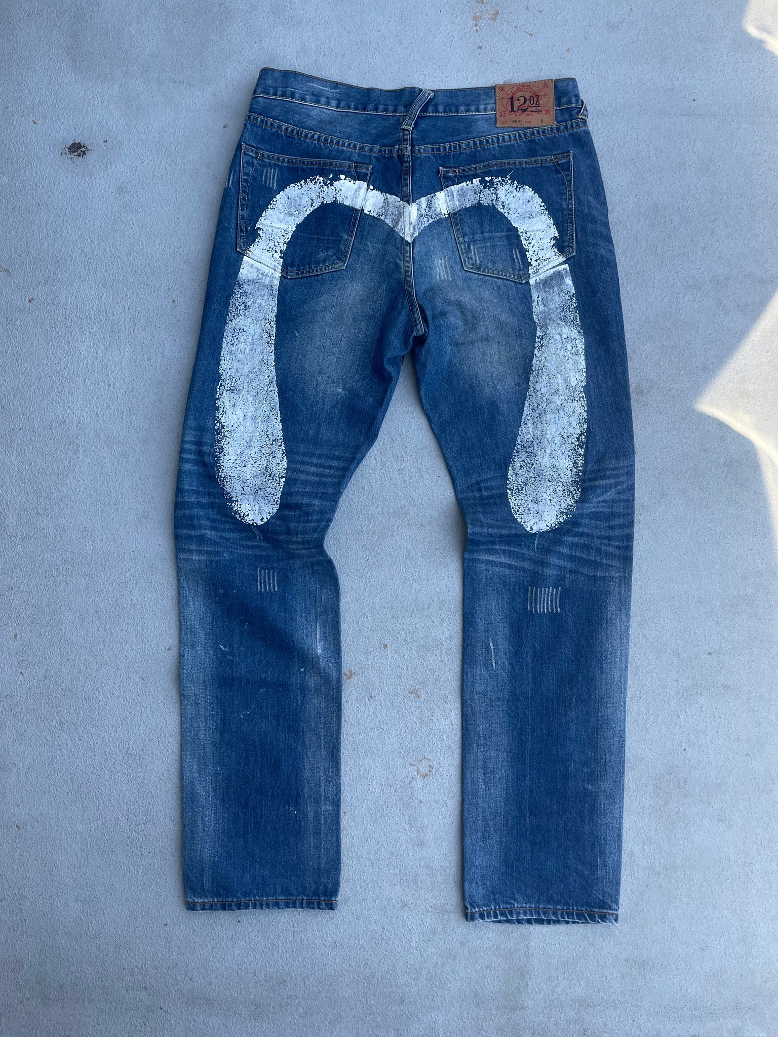 FADED EVISU DIACOCK JEANS / 36