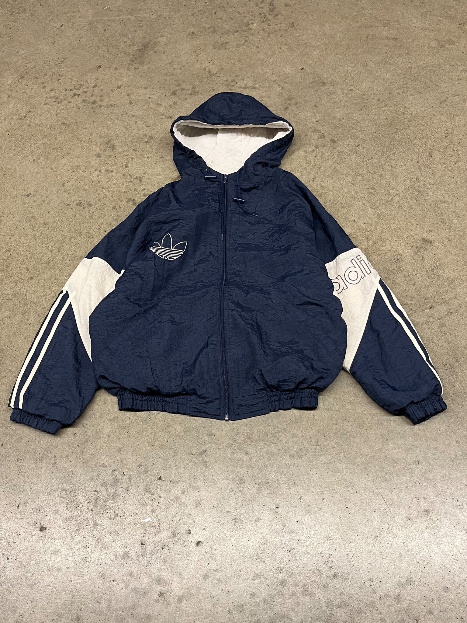 1990s ADIDAS HOODED JACKET  / XLarge