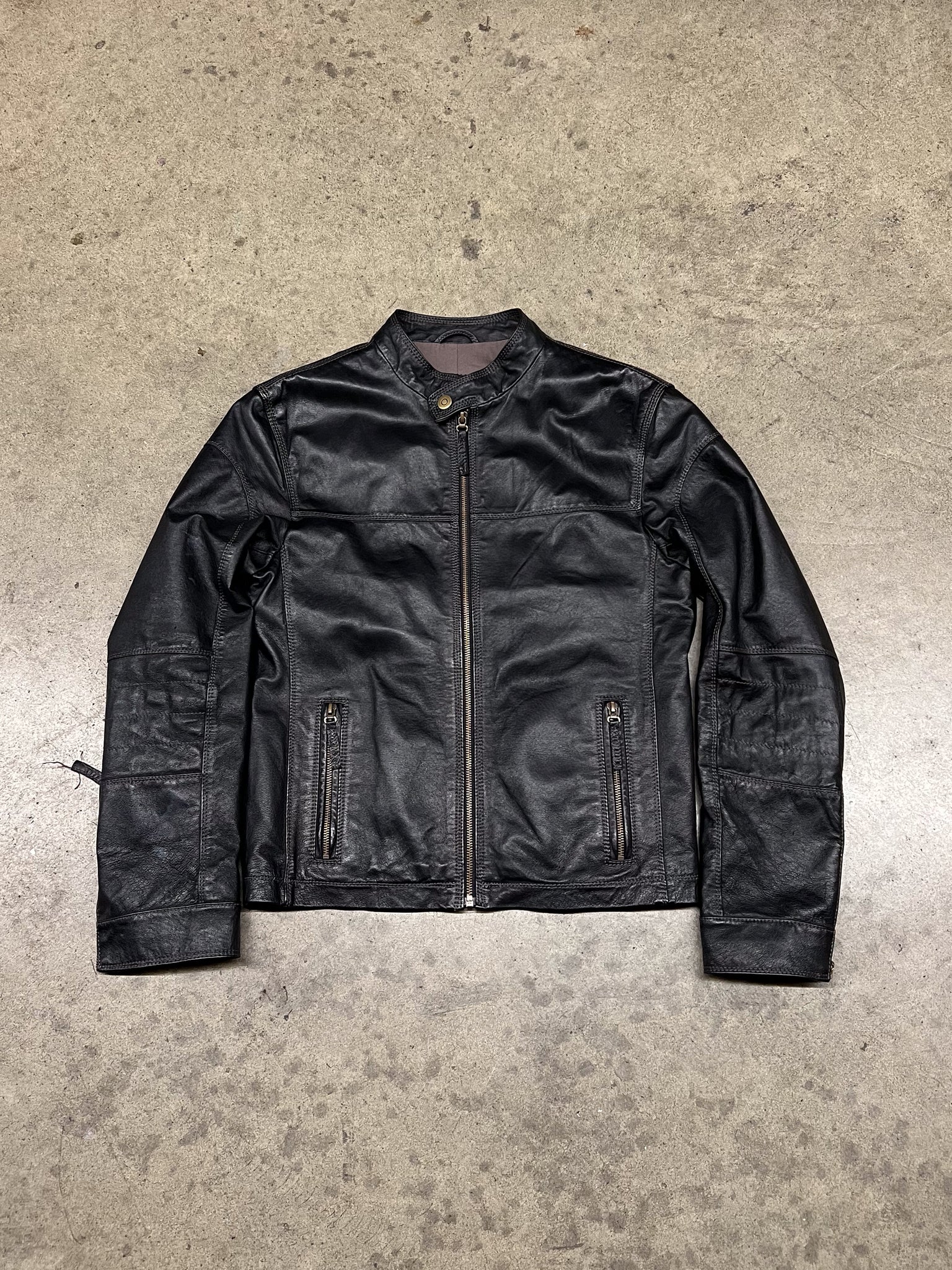 DANIER LEATHER MOTO JACKET / XSMALL