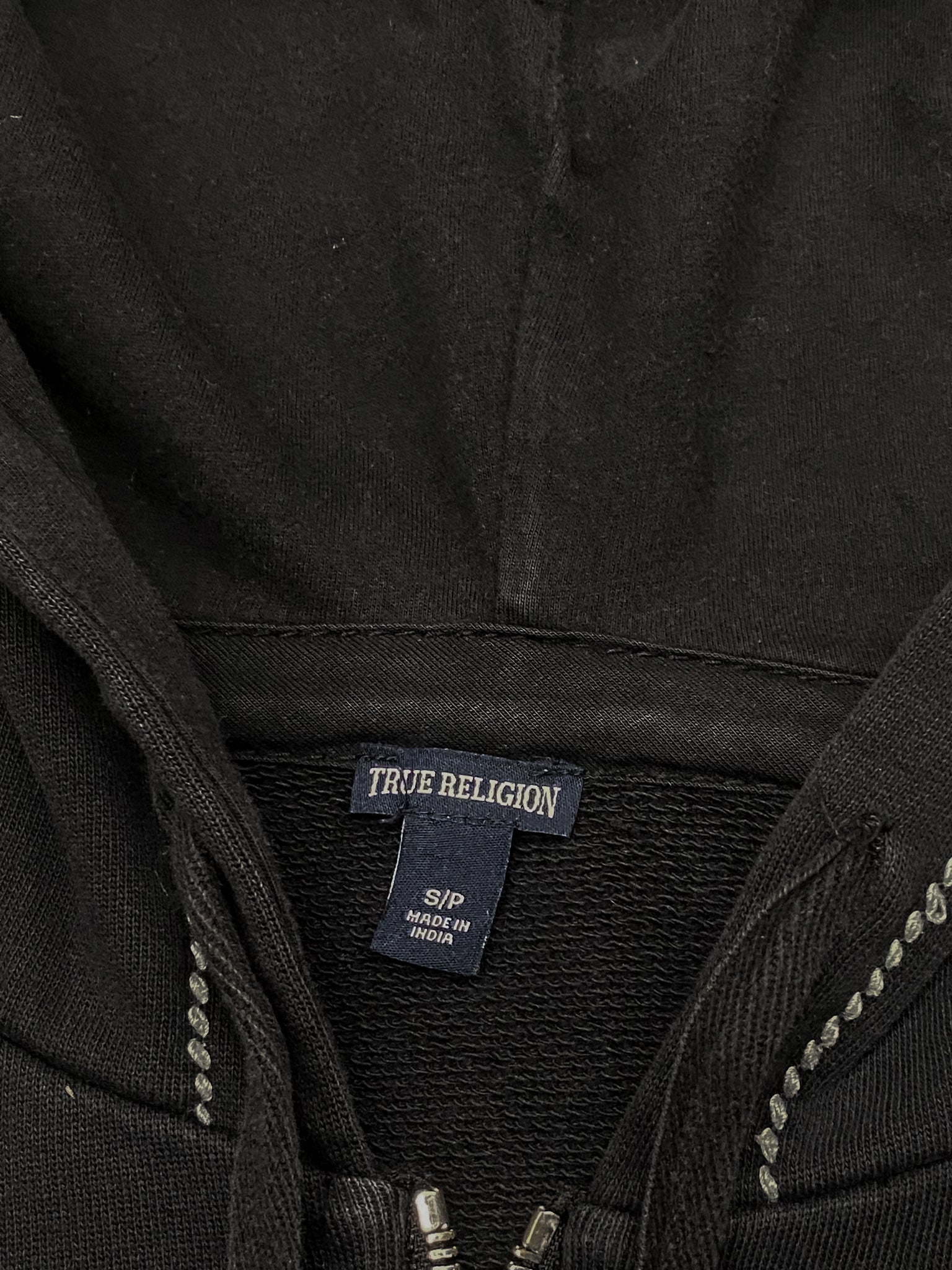 TRUE RELIGION BLACK HOODIE / Medium