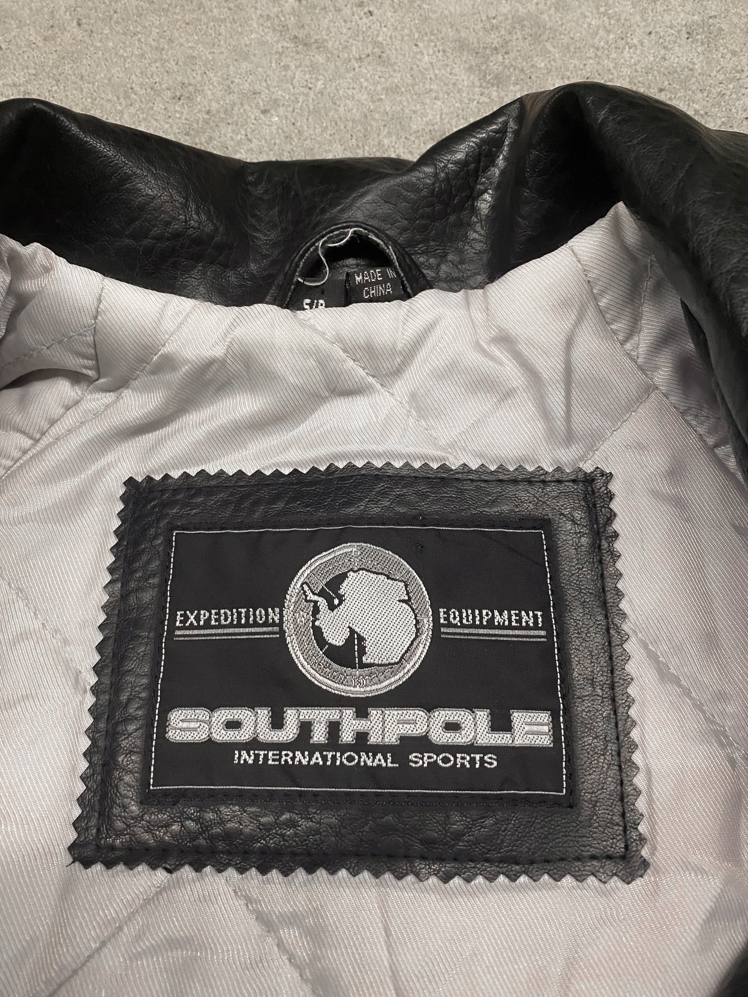 SOUTH POLE LEATHER JACKET / Large