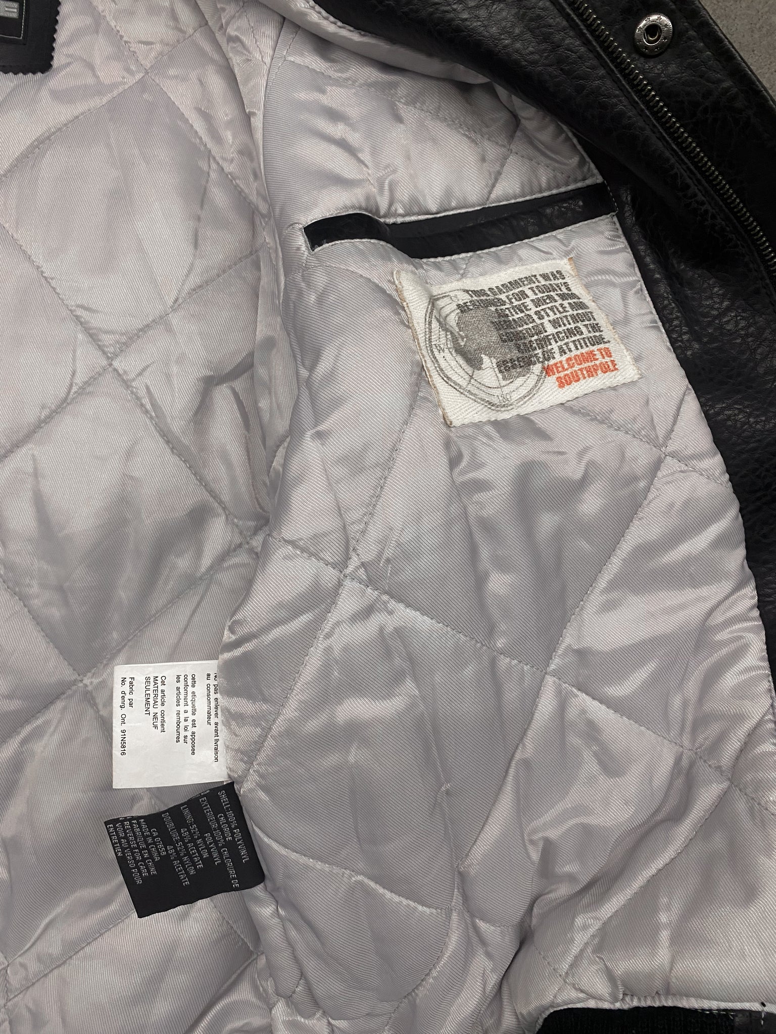 SOUTH POLE LEATHER JACKET / Large