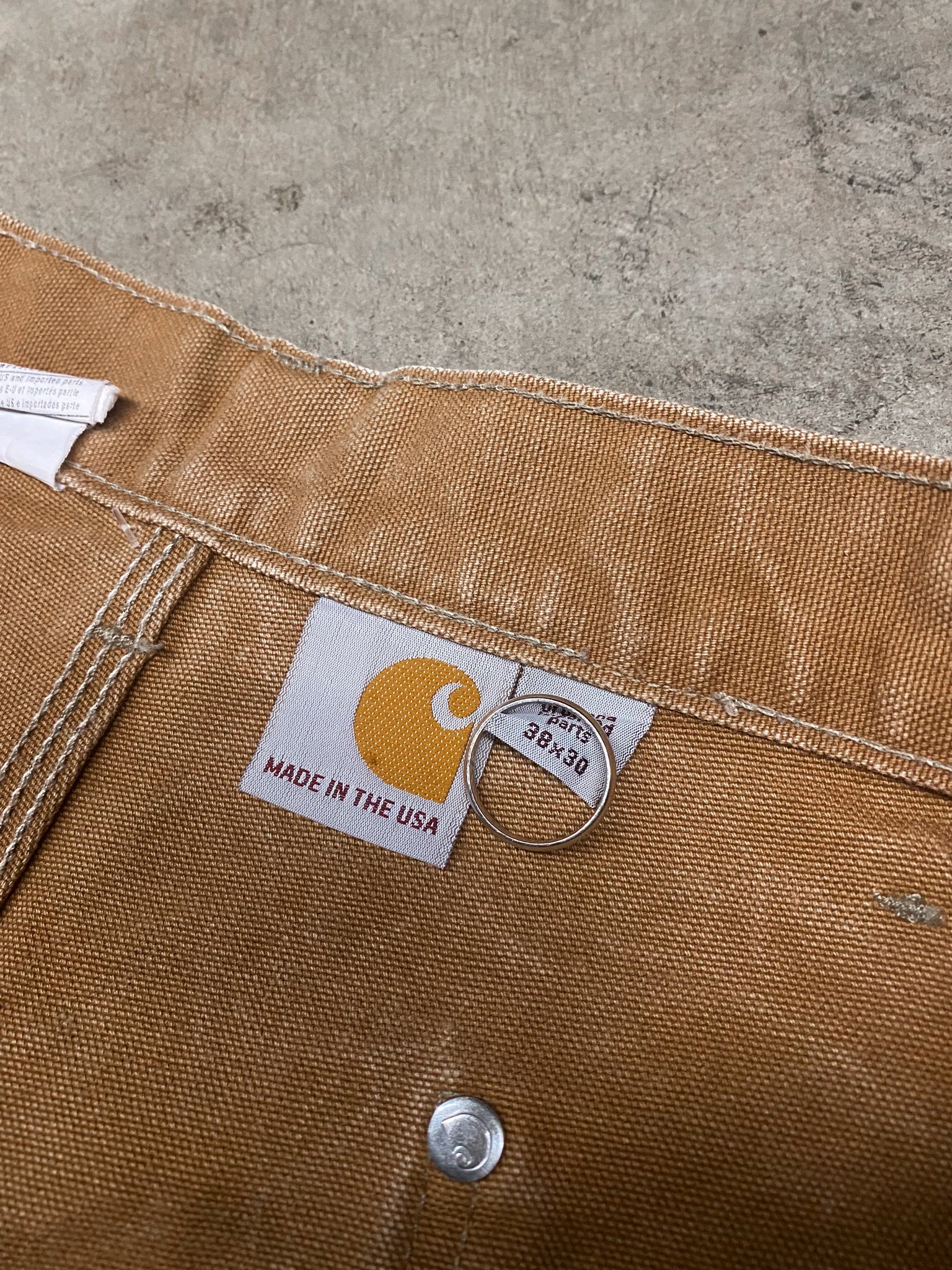 CARHARTT BROWN DOUBLE KNEES / 38x30