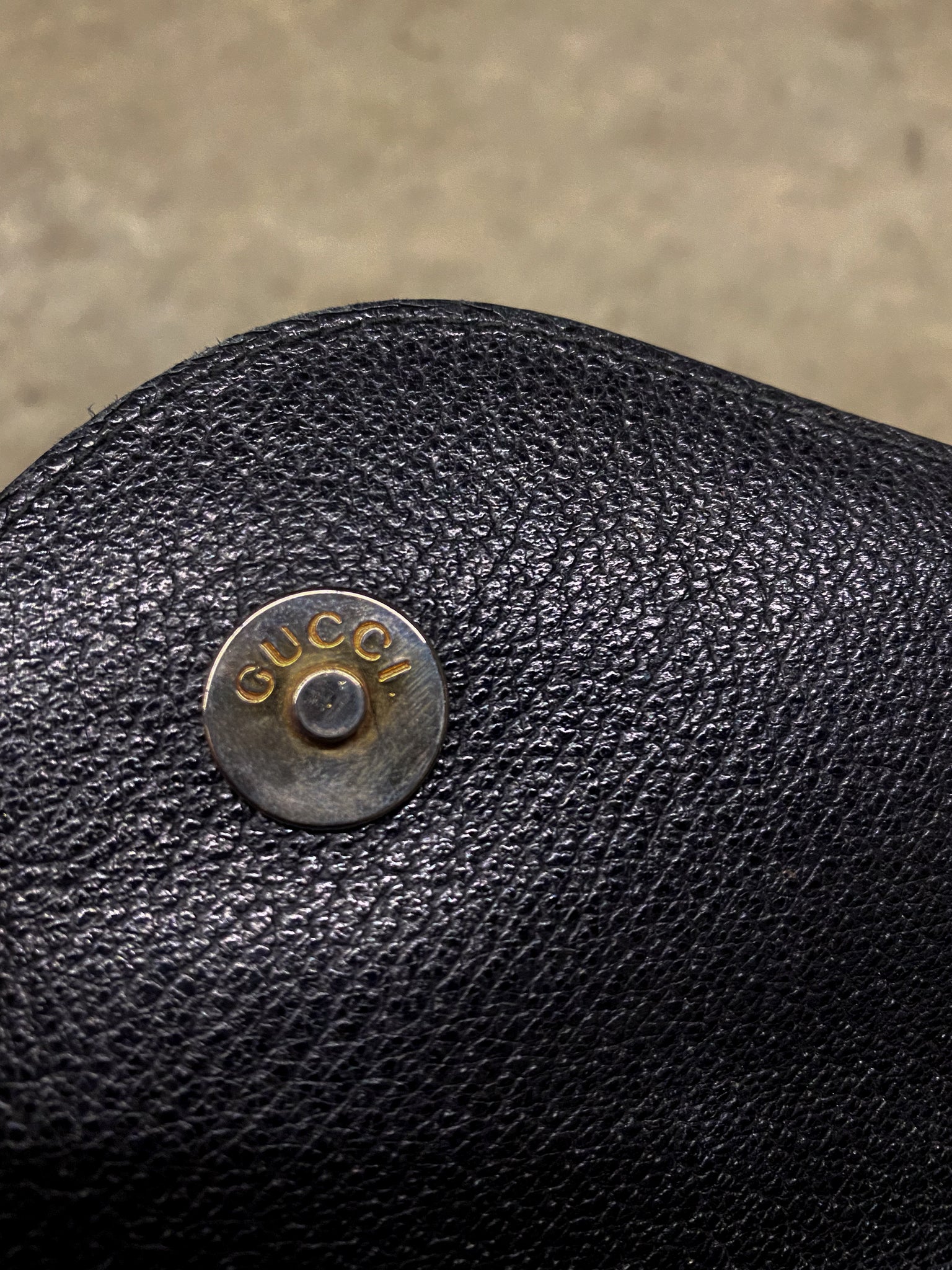 VINTAGE GUCCI SADDLE BAG/ BLACK