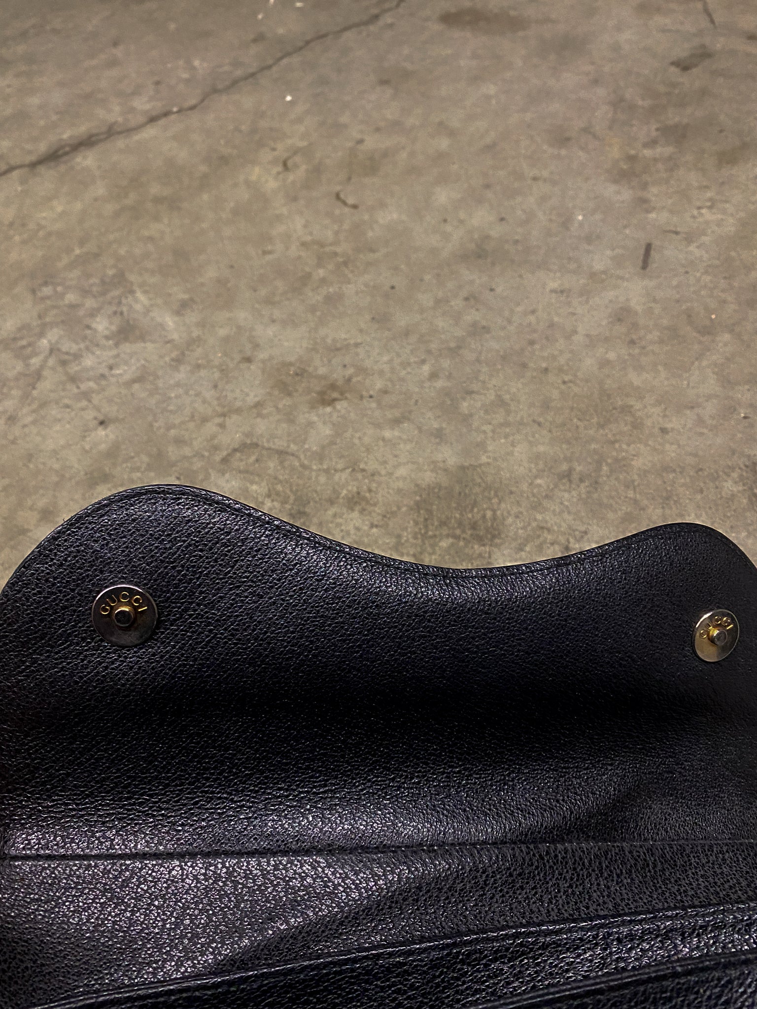 VINTAGE GUCCI SADDLE BAG/ BLACK