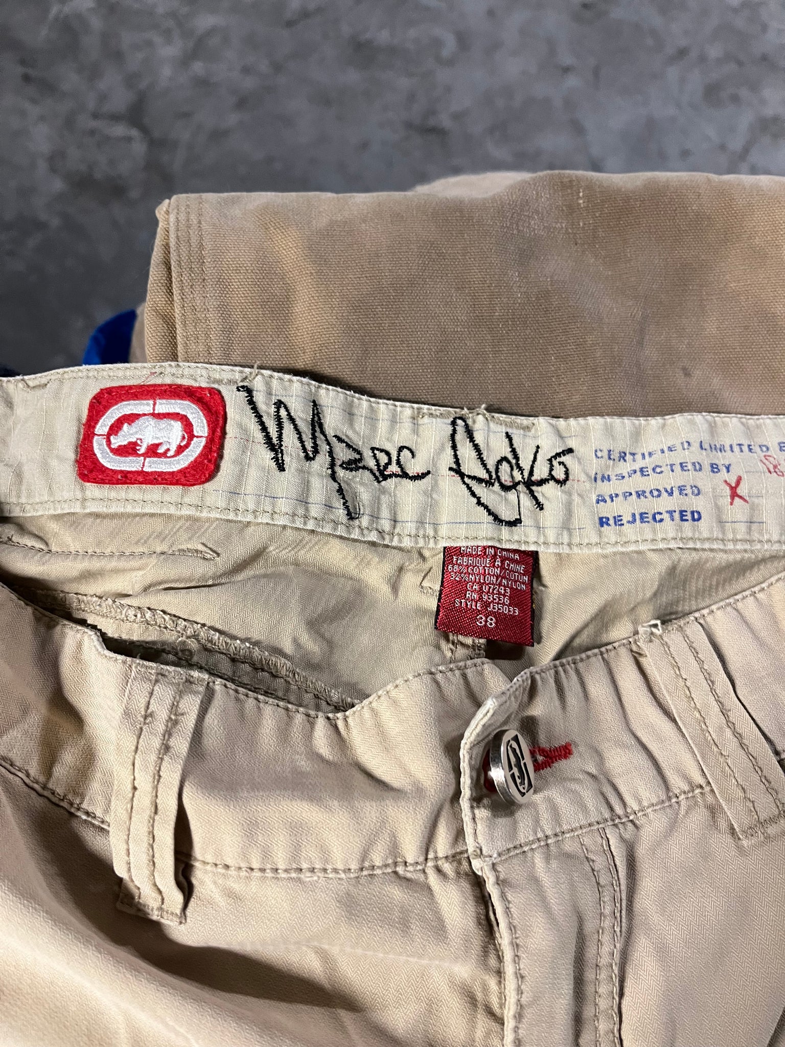 2000S Ecko Wide Baggy Cargo Pants / 38x32