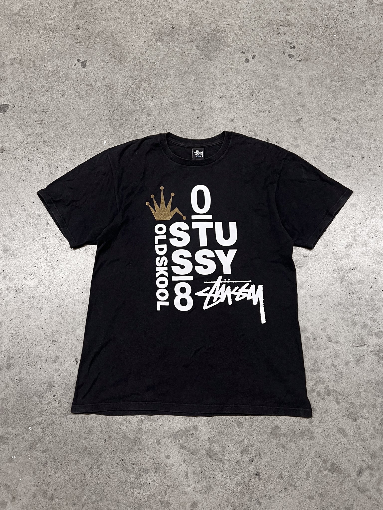 STUSSY "OLD SKOOL" TEE / MEDIUM