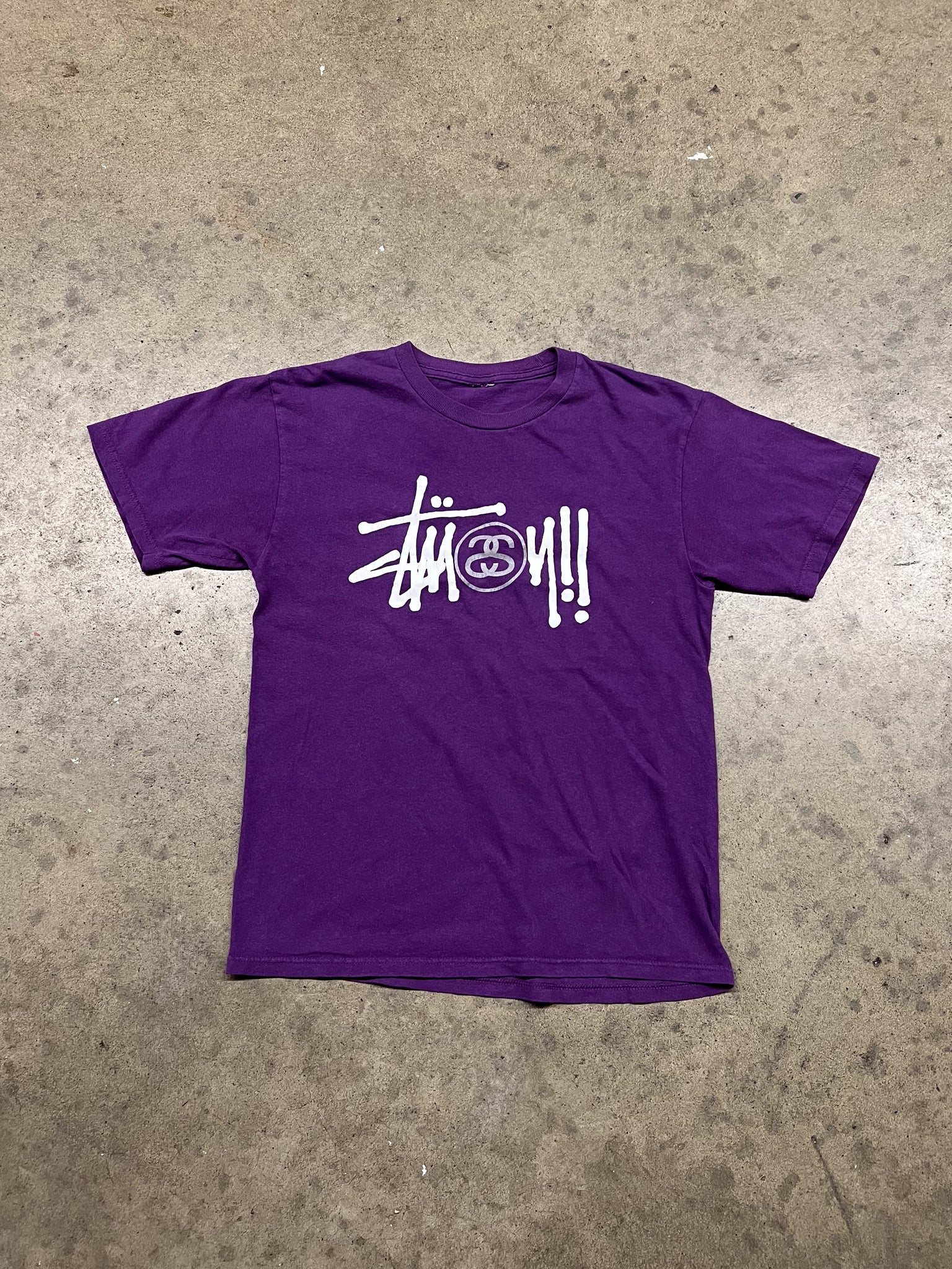 STUSSY PURPLE LOGO TEE / MEDIUM