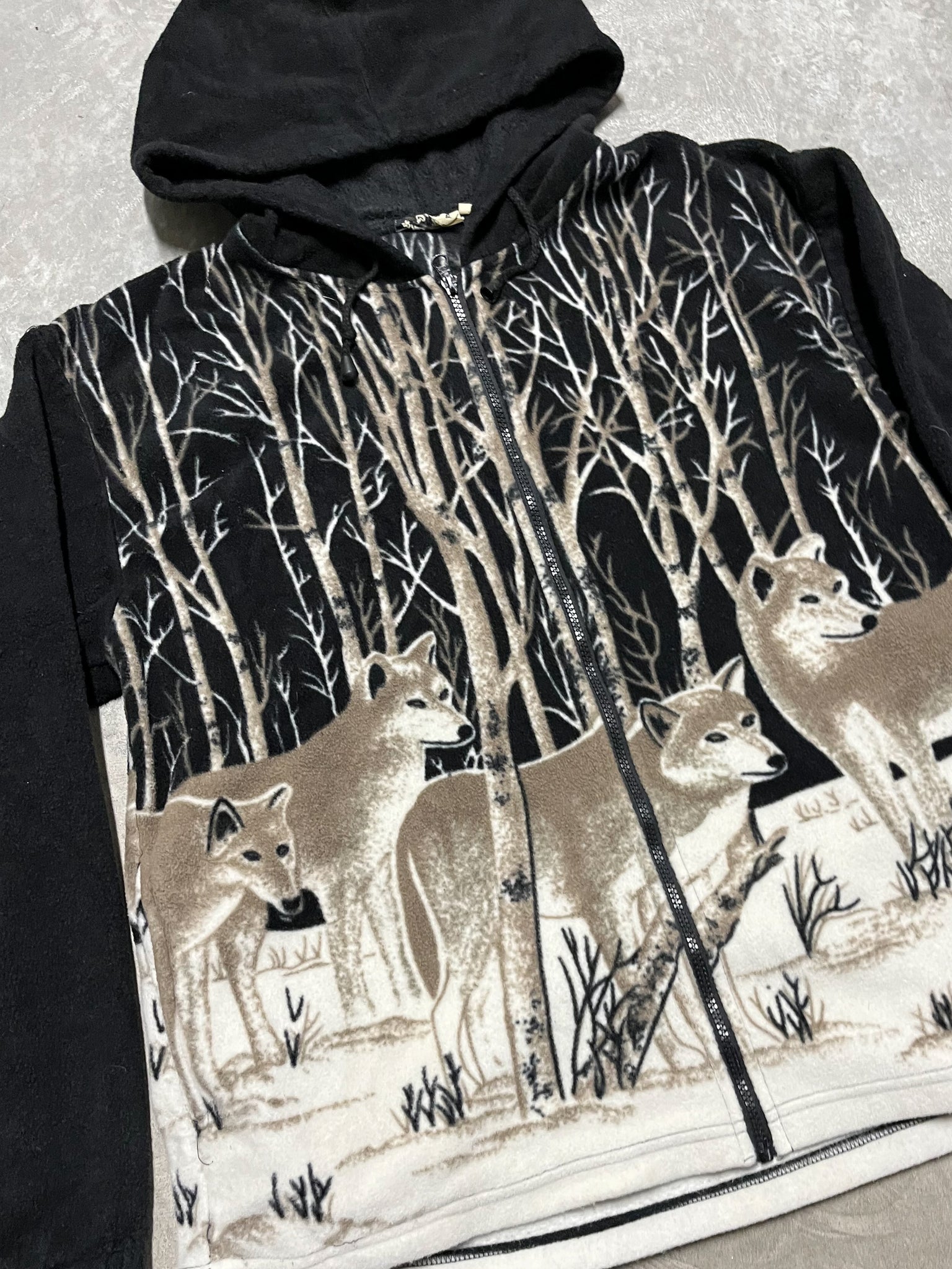 Pack of Wolves AOP Fleece Hoodie / XXLARGE