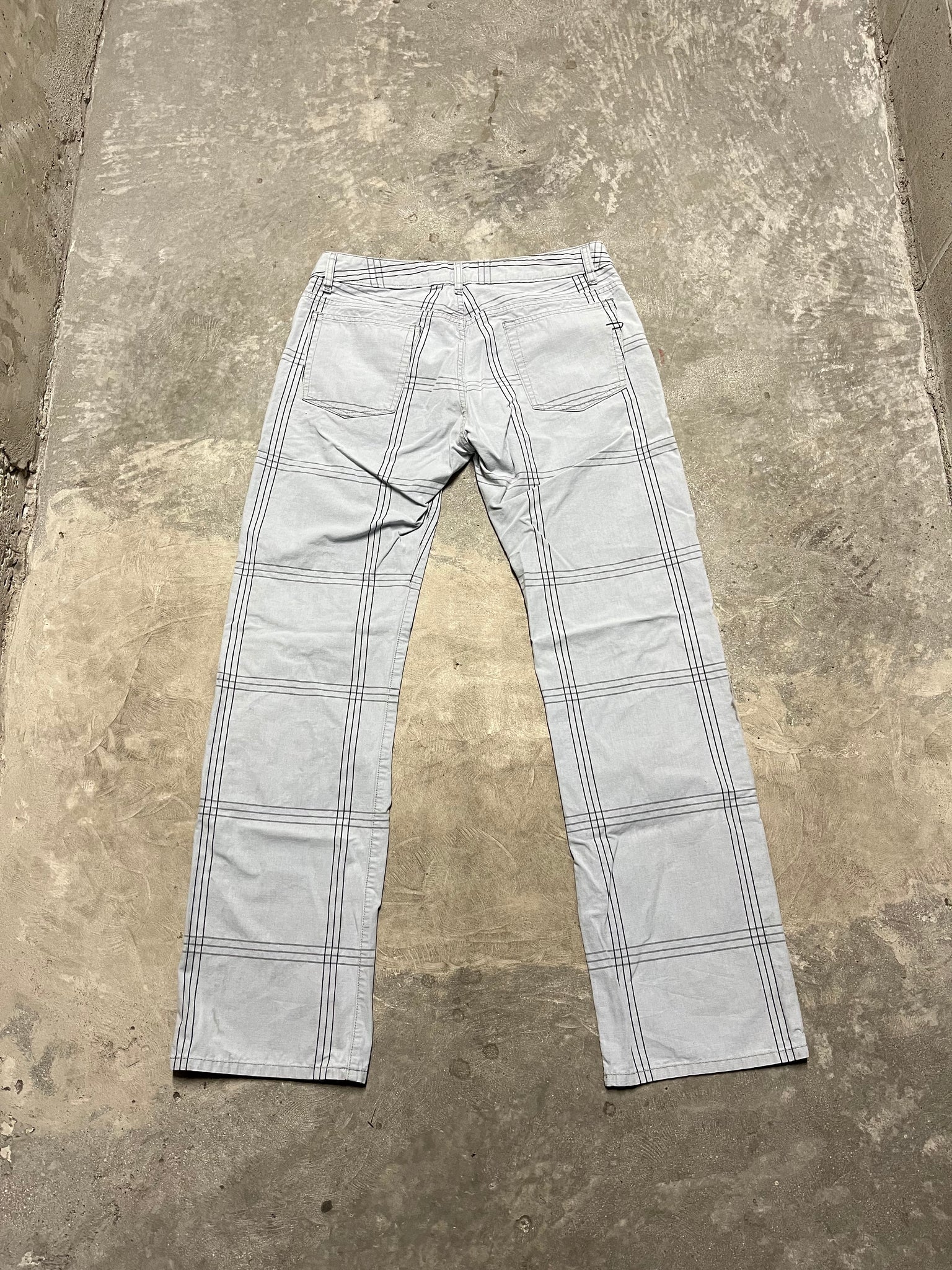 2000s Diesel Stripped Straight Cut Trousers / 34x32