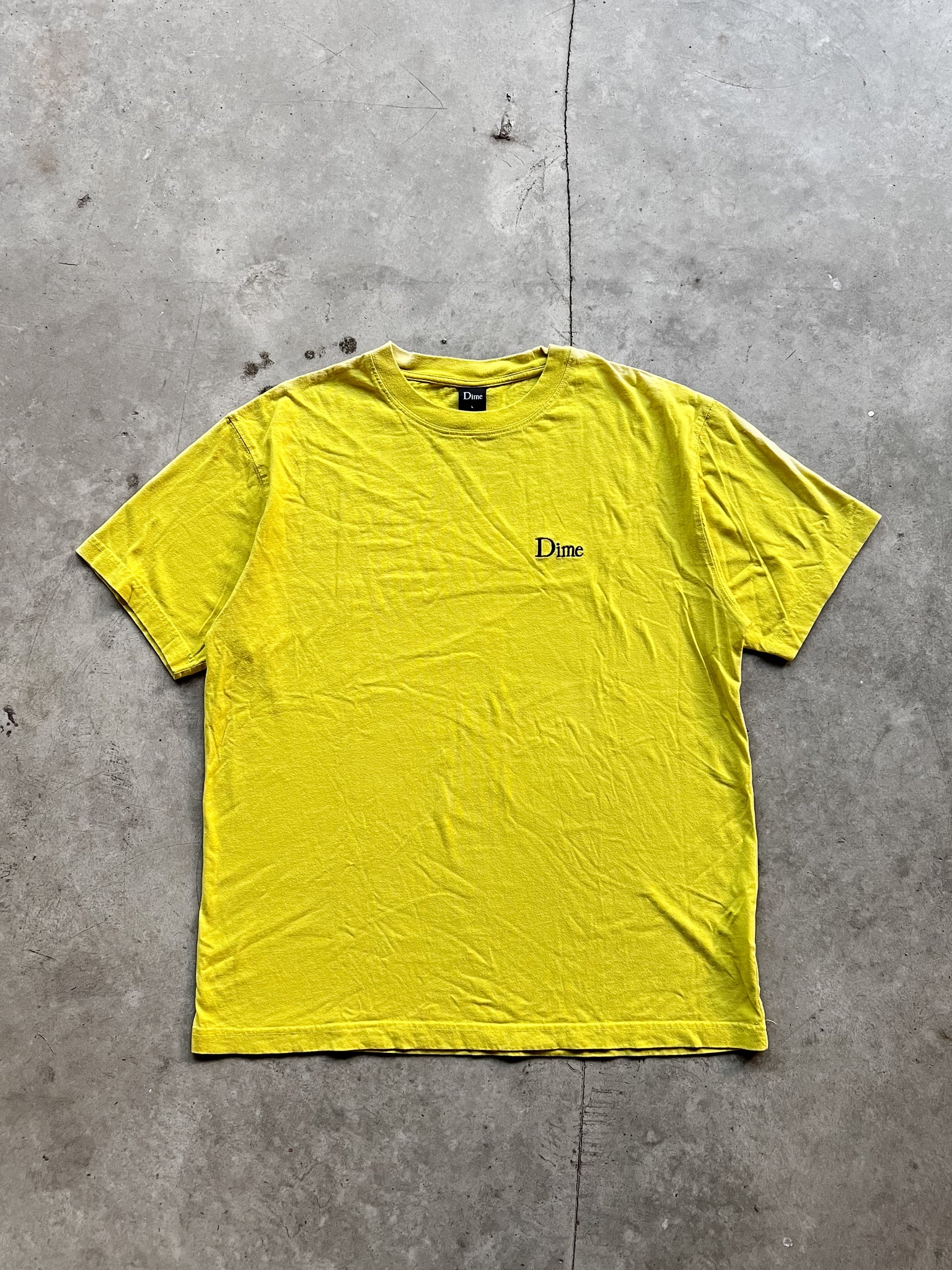 DIME BASIC LOGO YELLOW TEE / LARGE