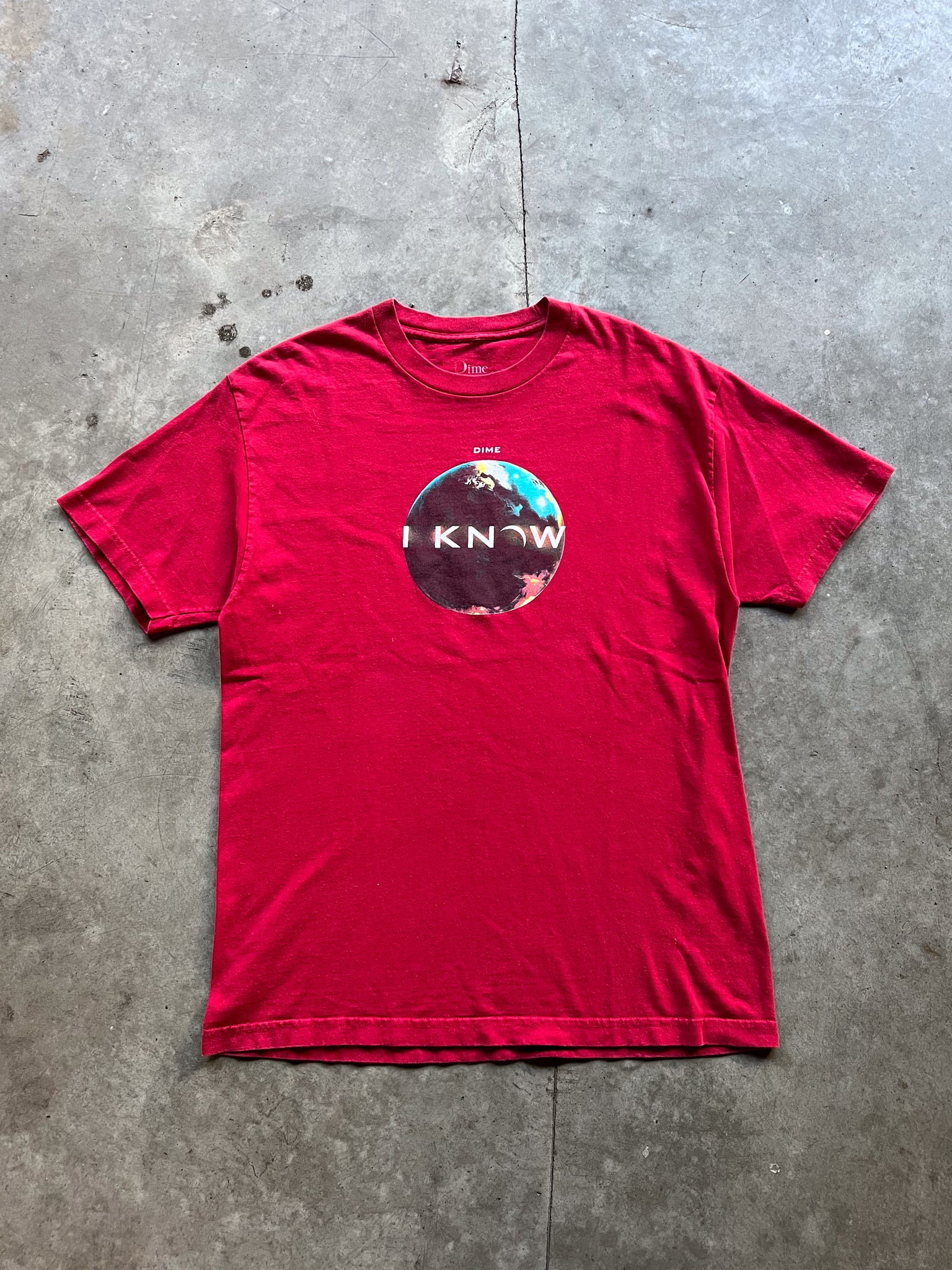 DIME 'I KNOW' RED TEE / LARGE