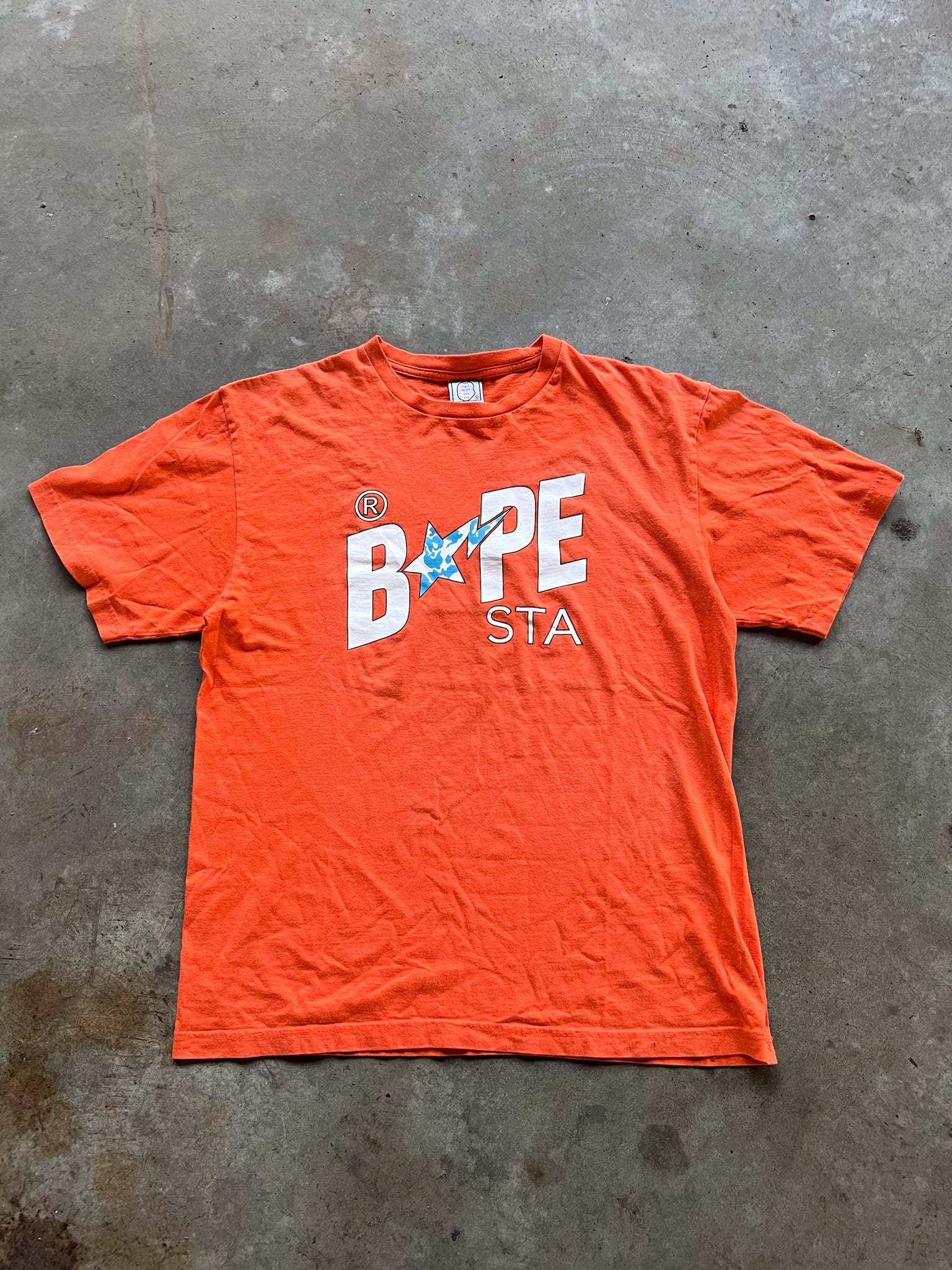 BAPESTA ORANGE TEE / LARGE