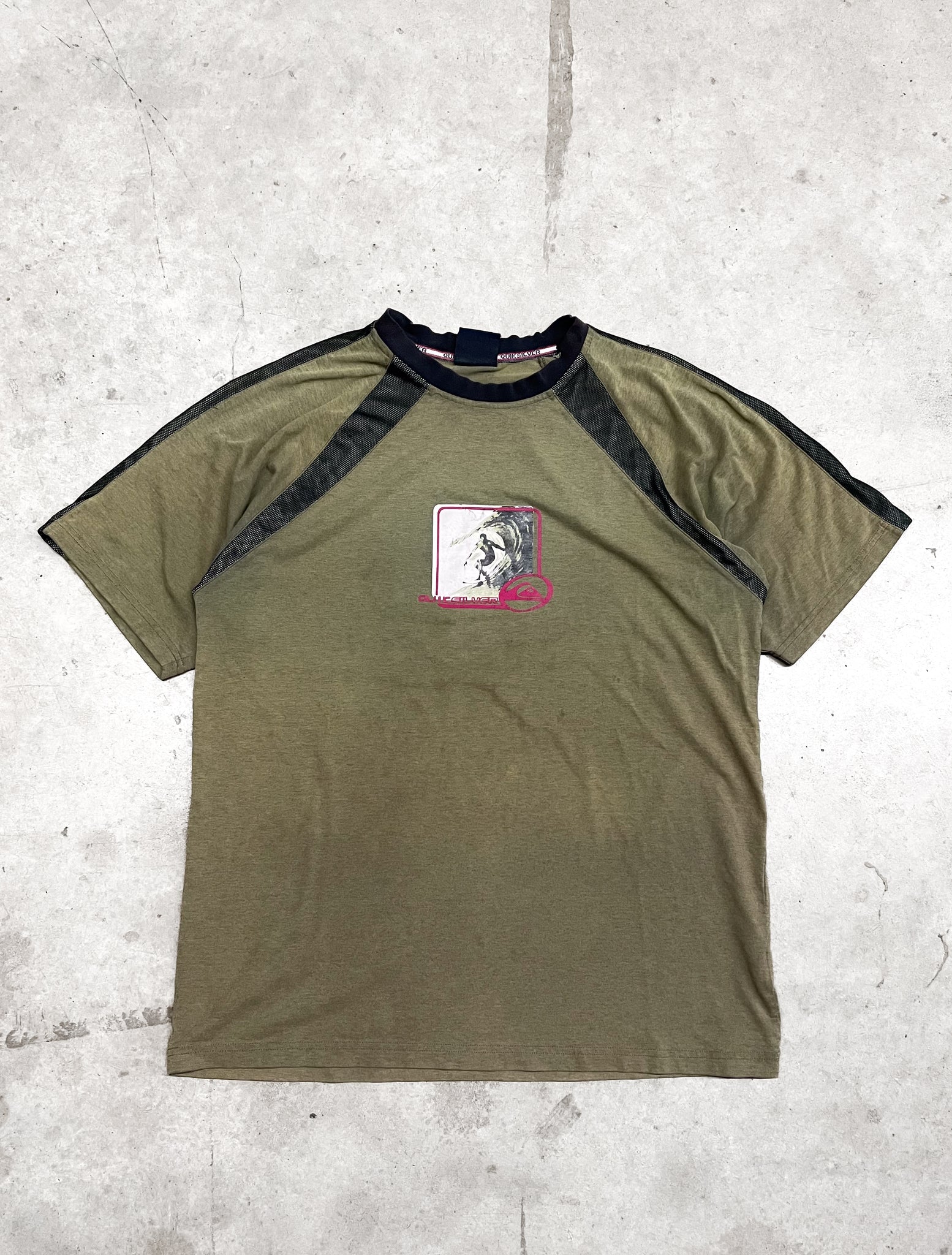 QUIKSILVER GREEN TEE / XLARGE