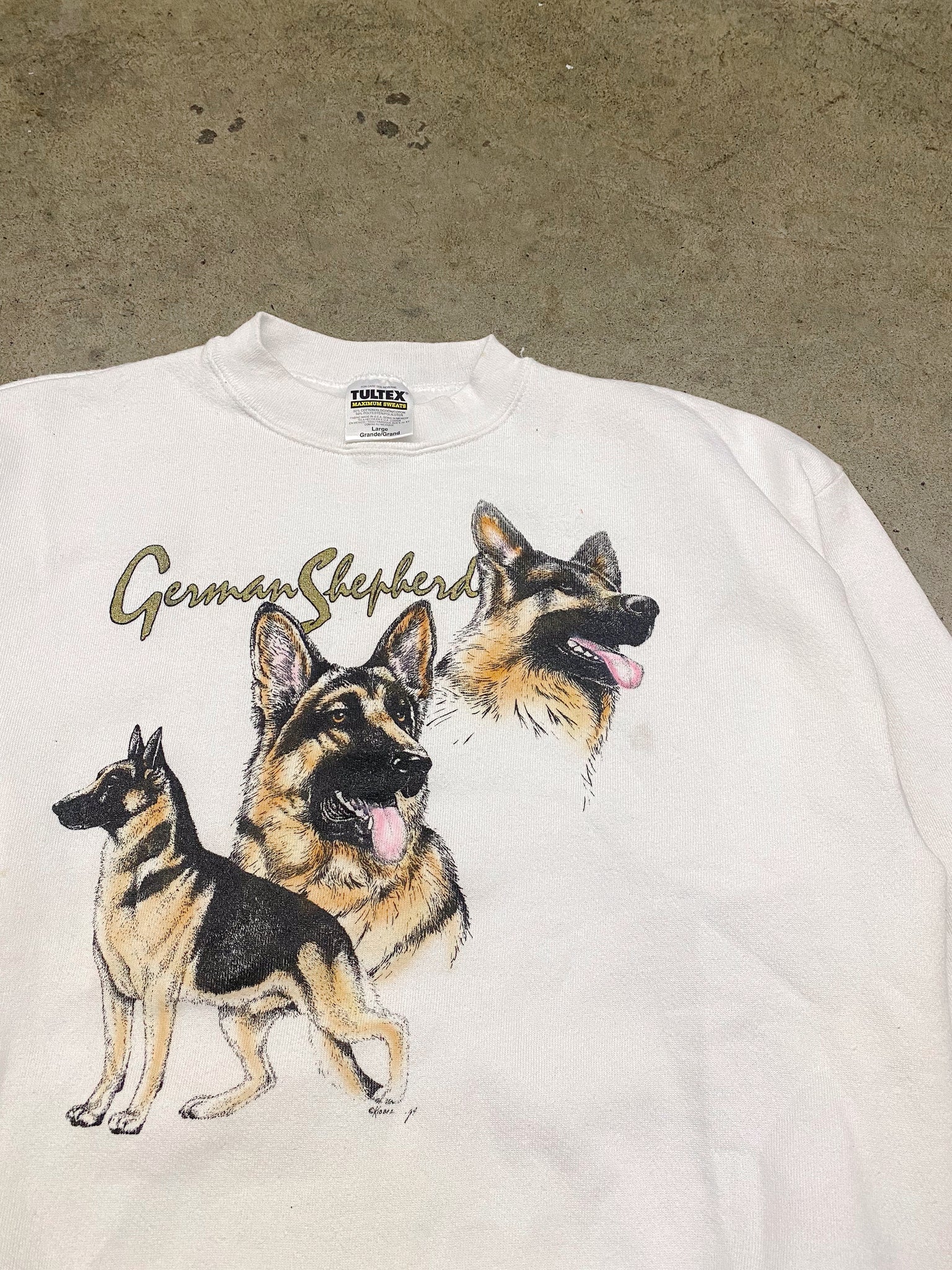 1990s GERMAN SHEPHERD SWEATER / LARGE