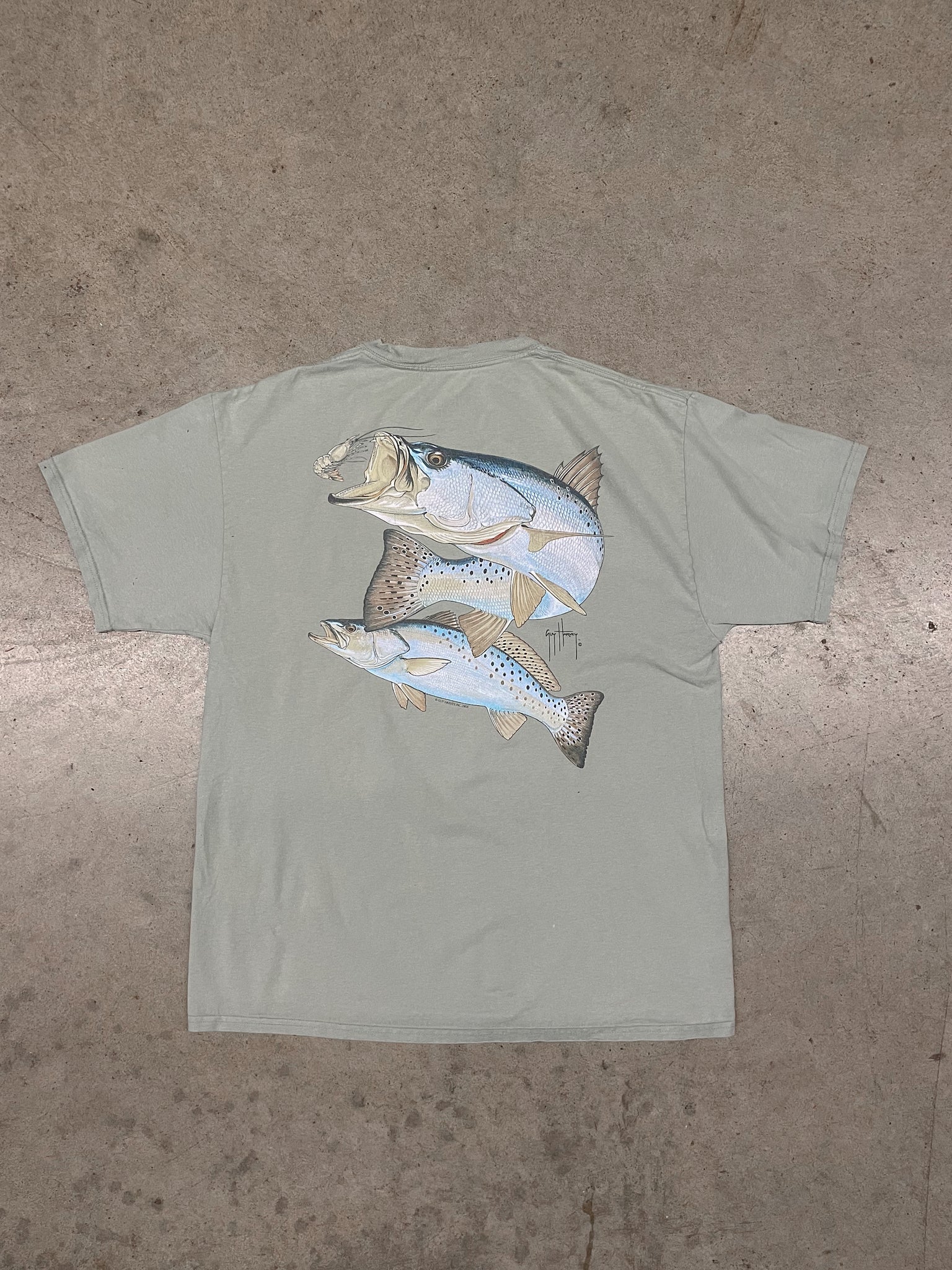 Guy Harvey Double Fish Tee / LARGE