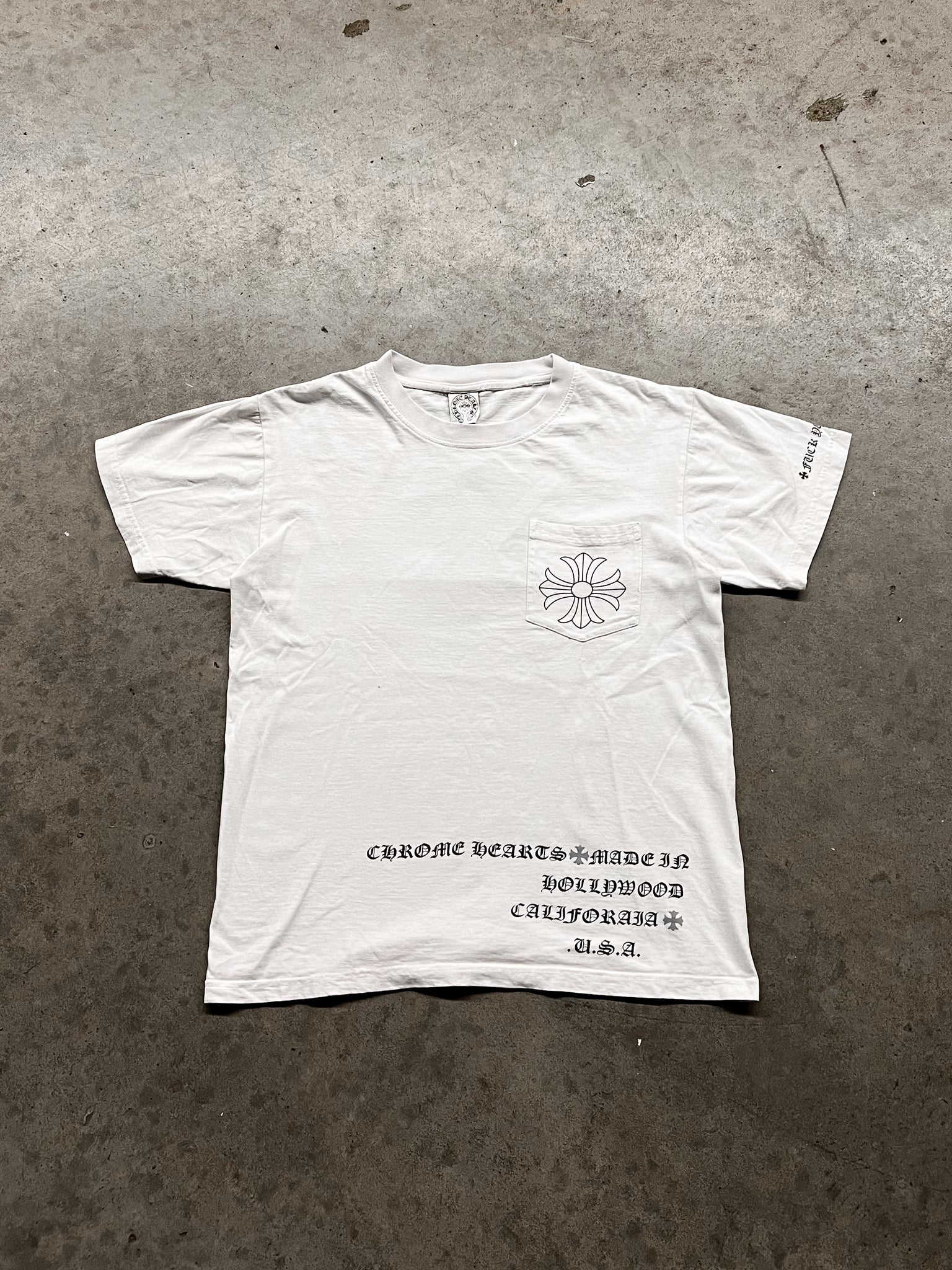 CHROME HEARTS WHITE POCKET TEE / Medium