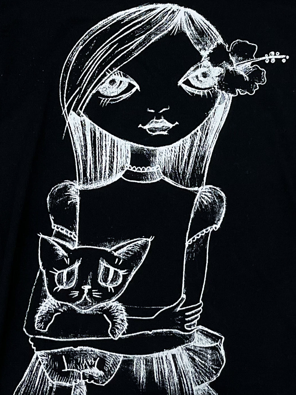 2000s Free Fusion Cat Girl Tee / MEDIUM