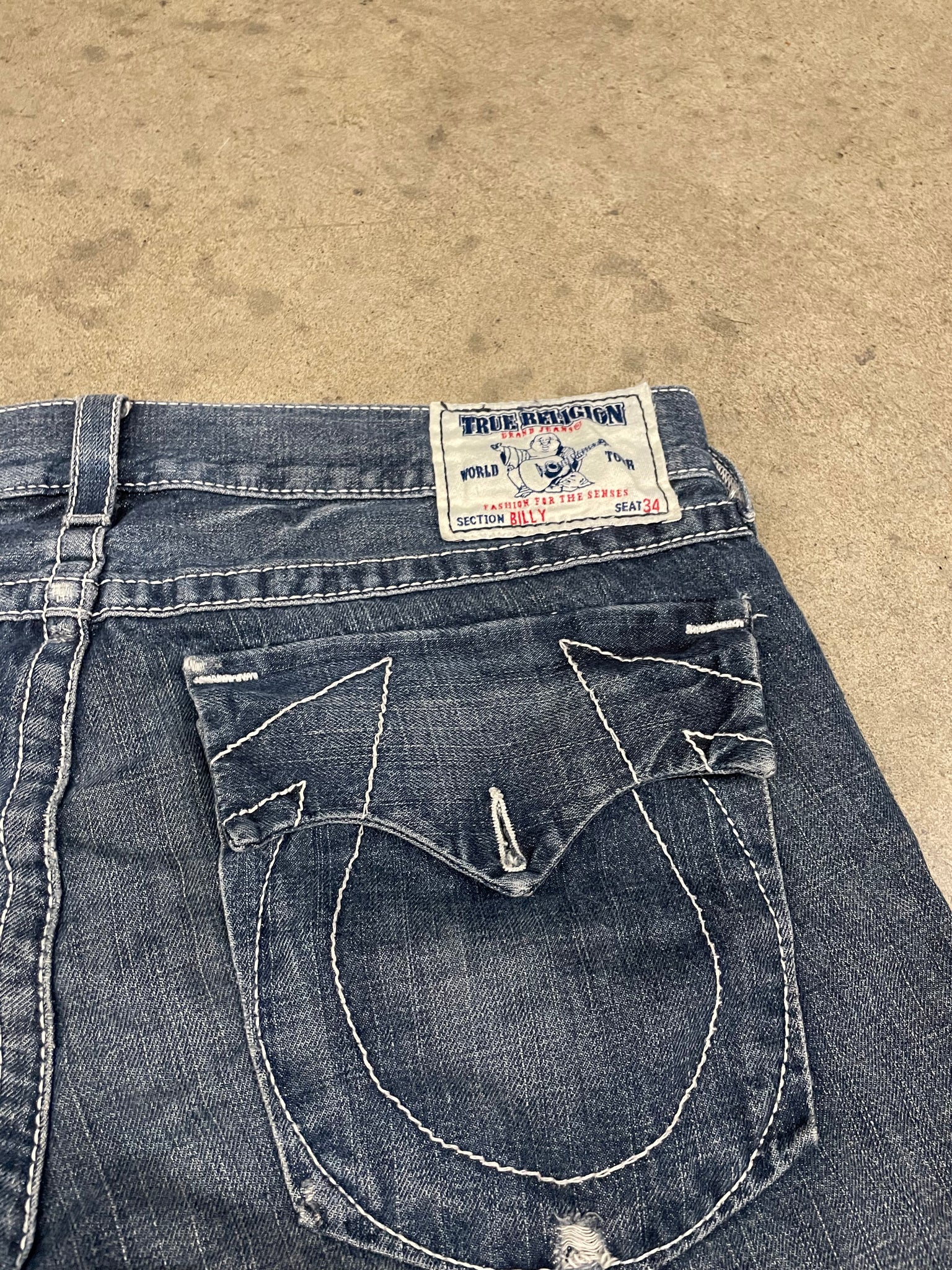 True Religion Big Billy Wide Jeans / 38x34