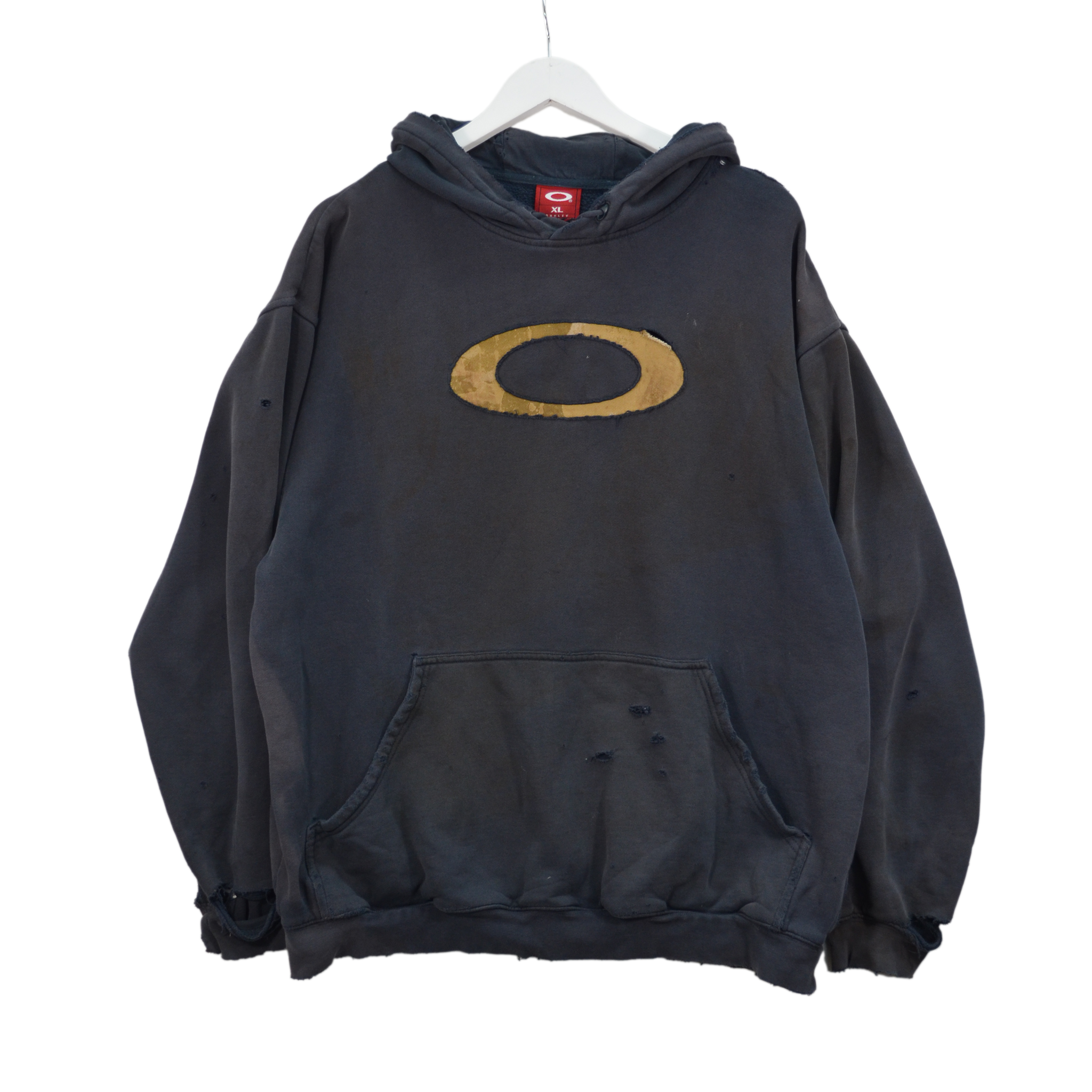 THRASHED OAKLEY LOGO HOODIE / XL