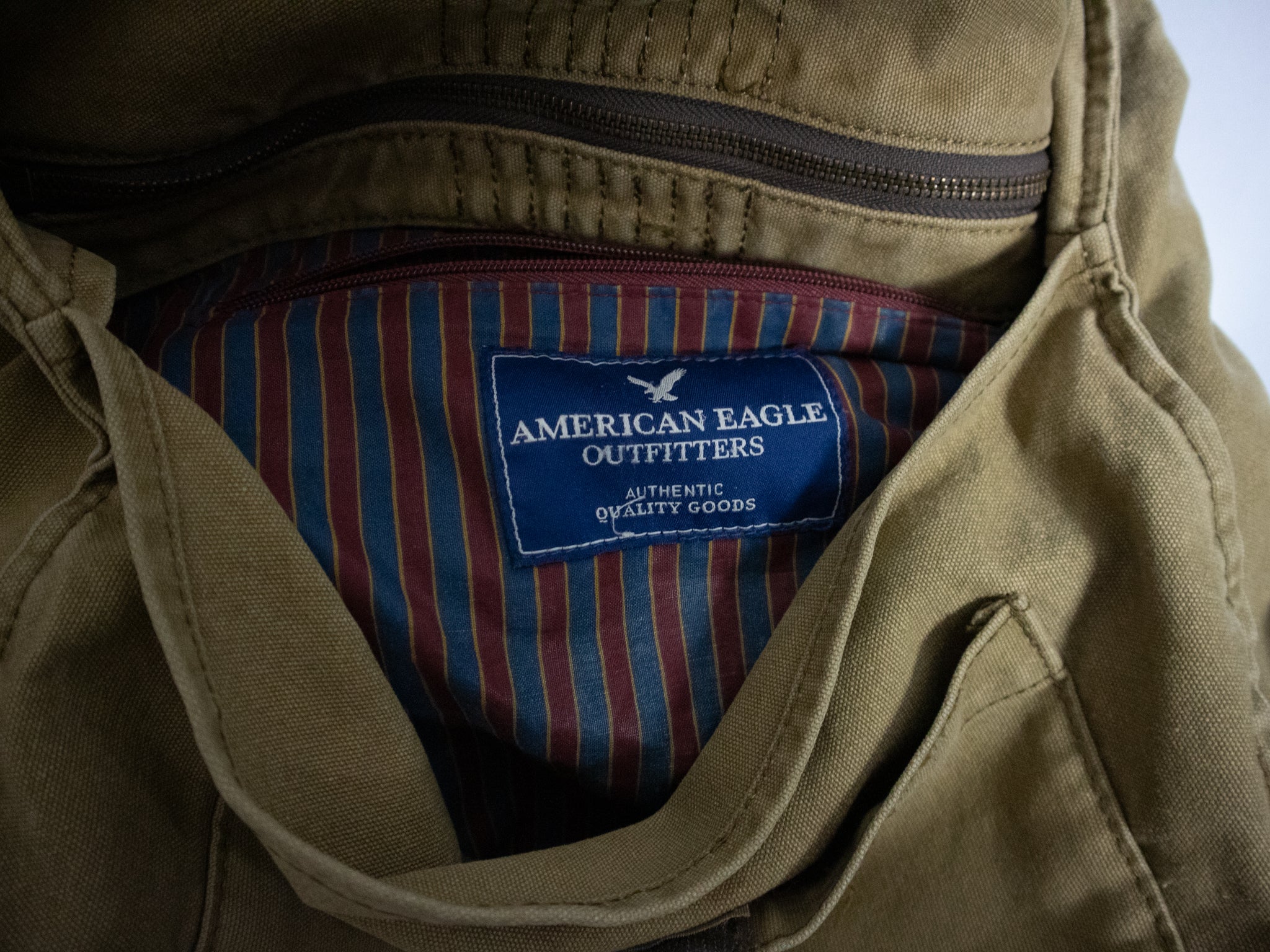 2000S AMERICAN EAGLE COTTON MESSENGER BAG / OS