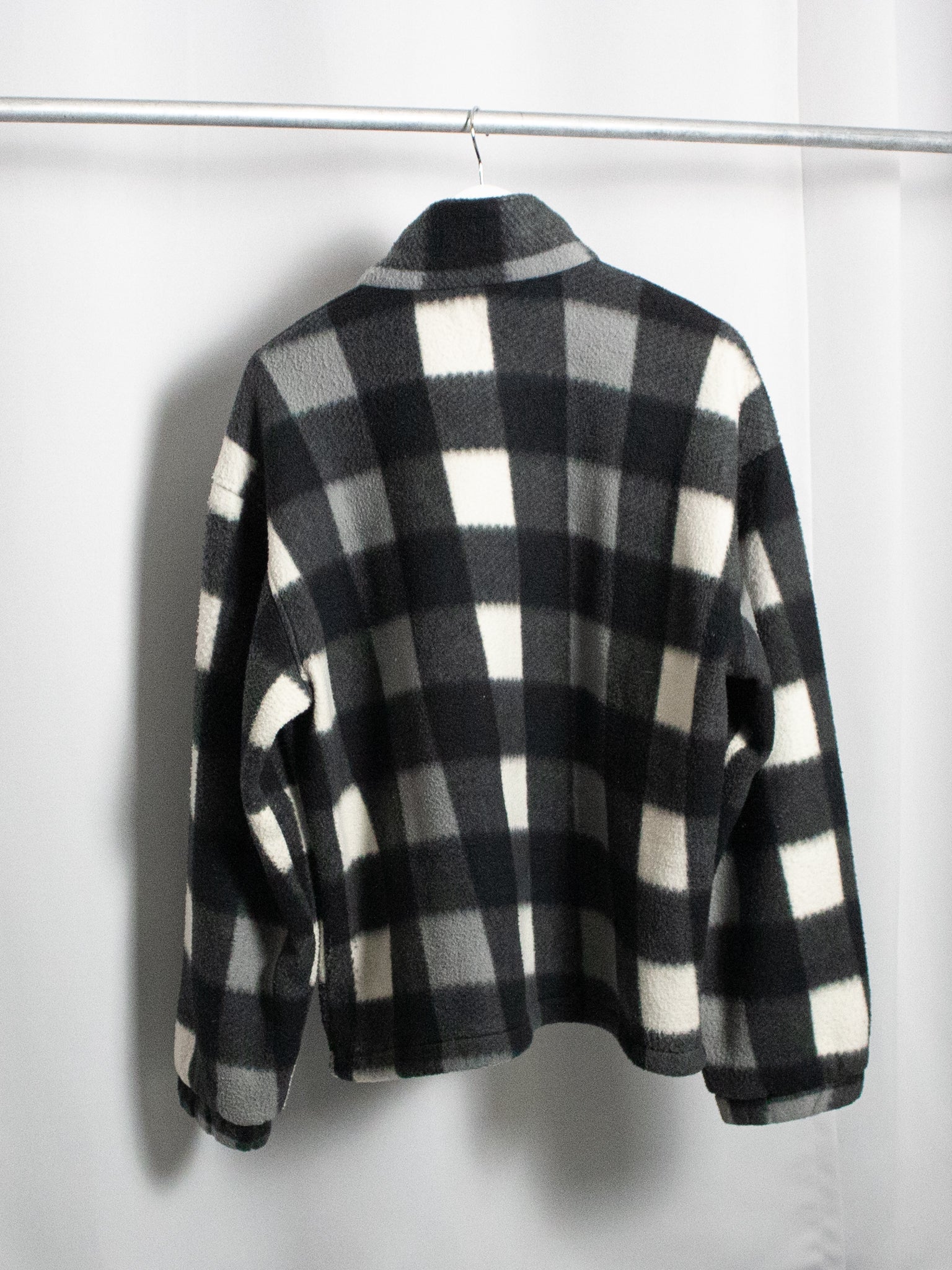 1990S CHECKERED BOXY ZIP UP JACKET / XLARGE