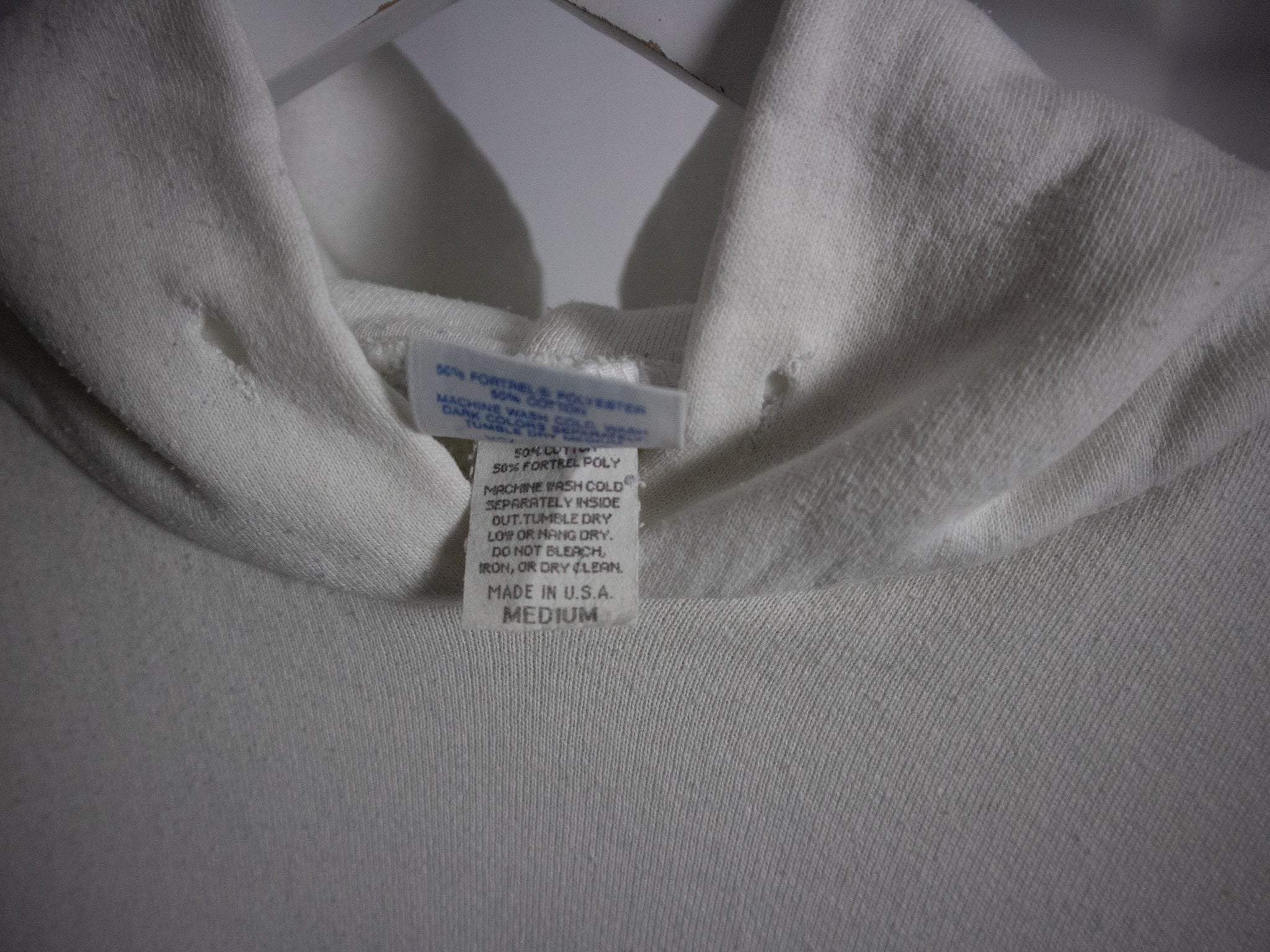 1990S SANTEE SWEATS WHITE HOODIE / MEDIUM