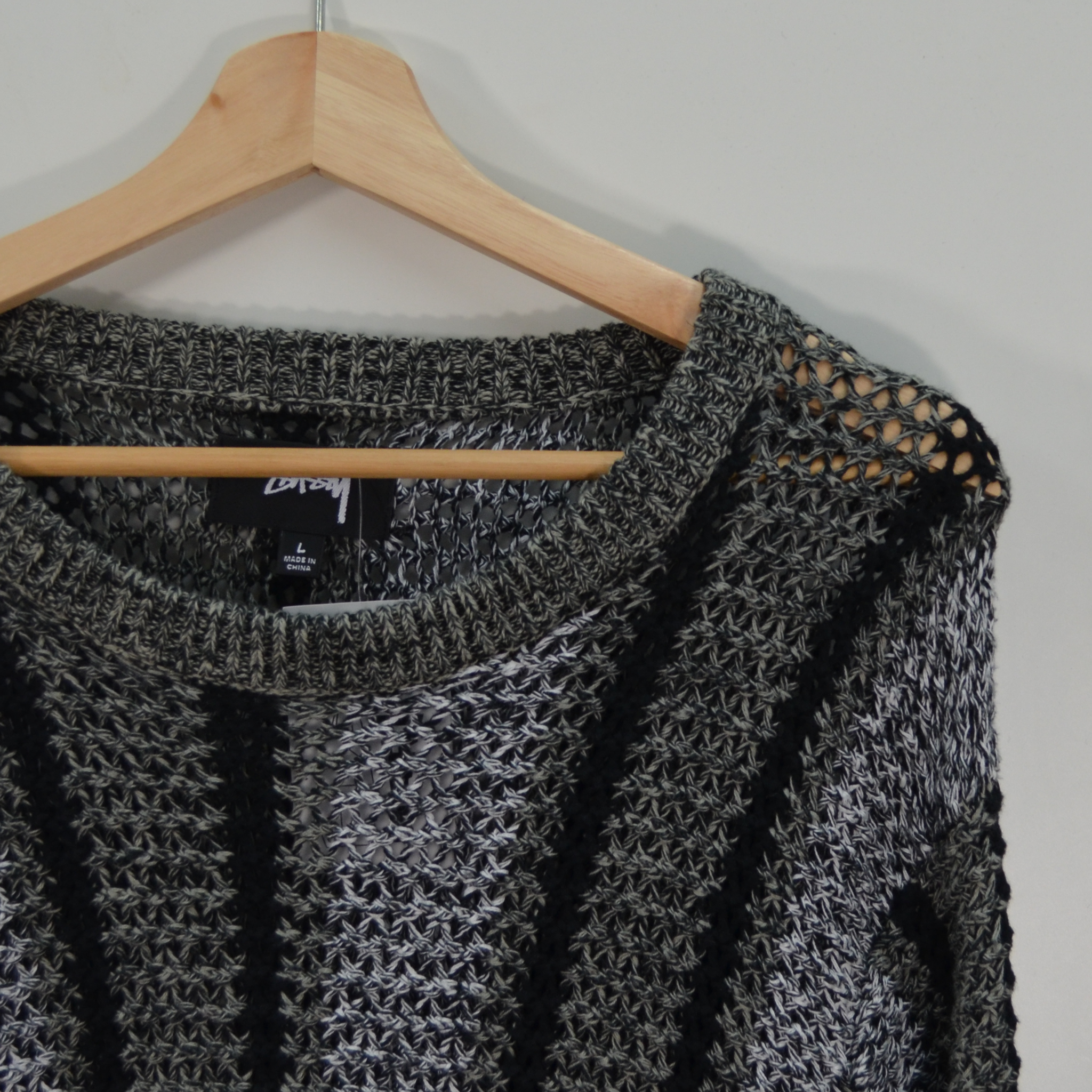 STUSSY LOOSE GAUGE KNIT / LARGE