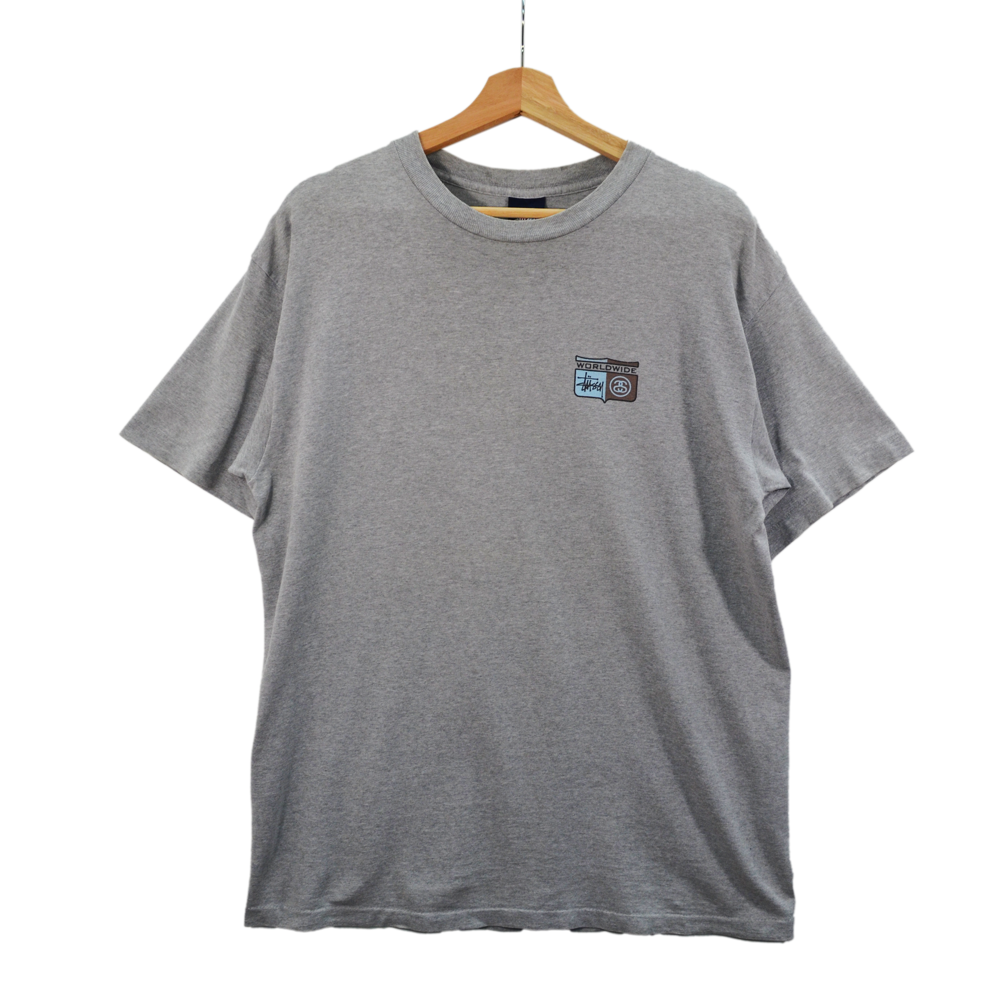 00S STUSSY WORLDWIDE CREST TEE / LARGE