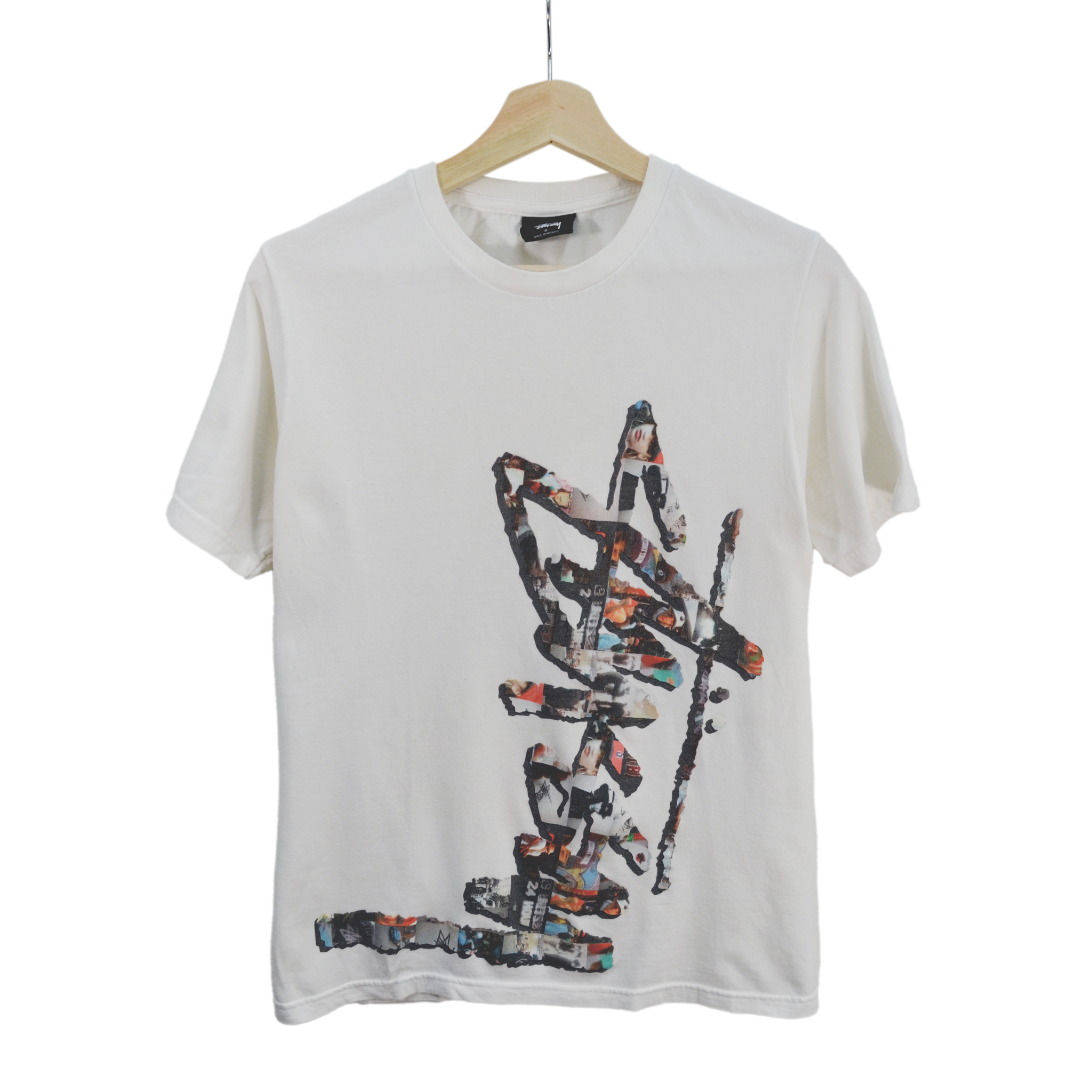 STUSSY VERTICAL LOGO TEE / SMALL