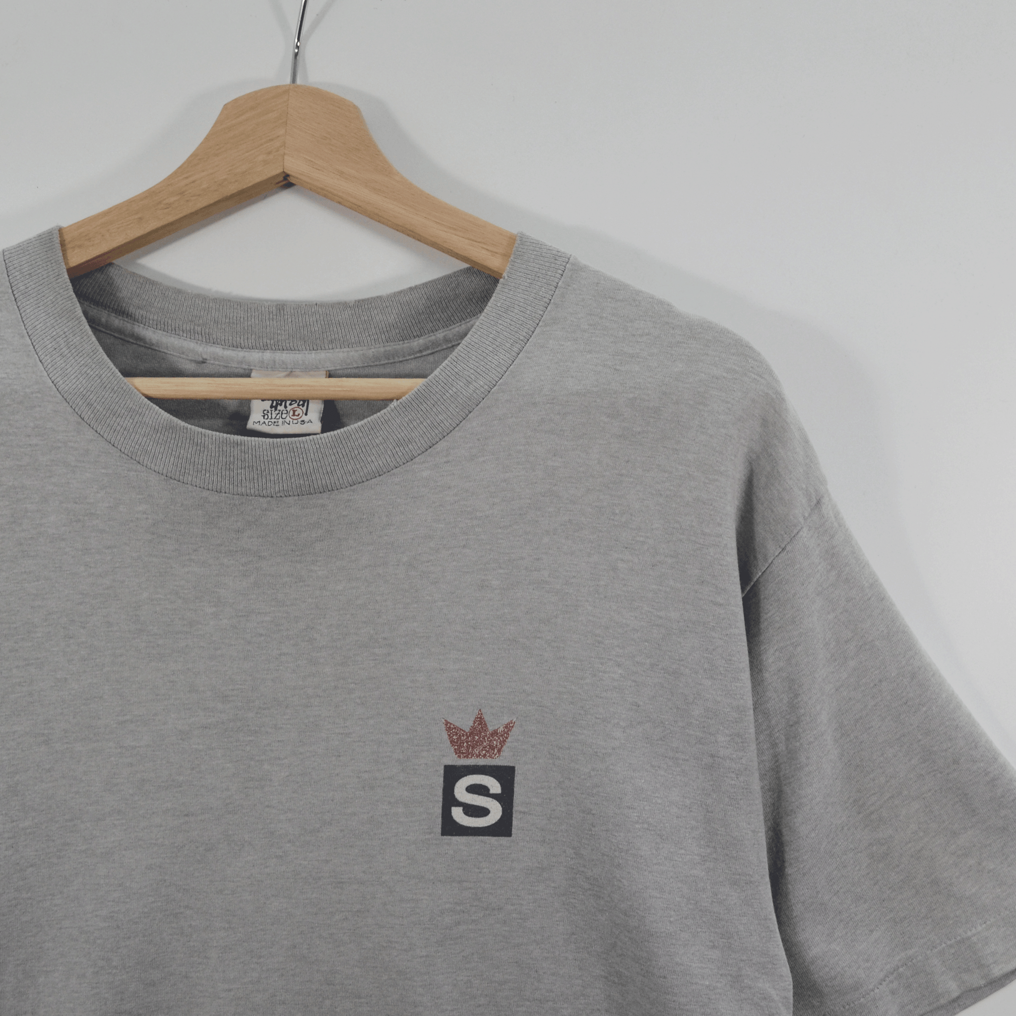 1990S STUSSY CROWN TEE / LARGE