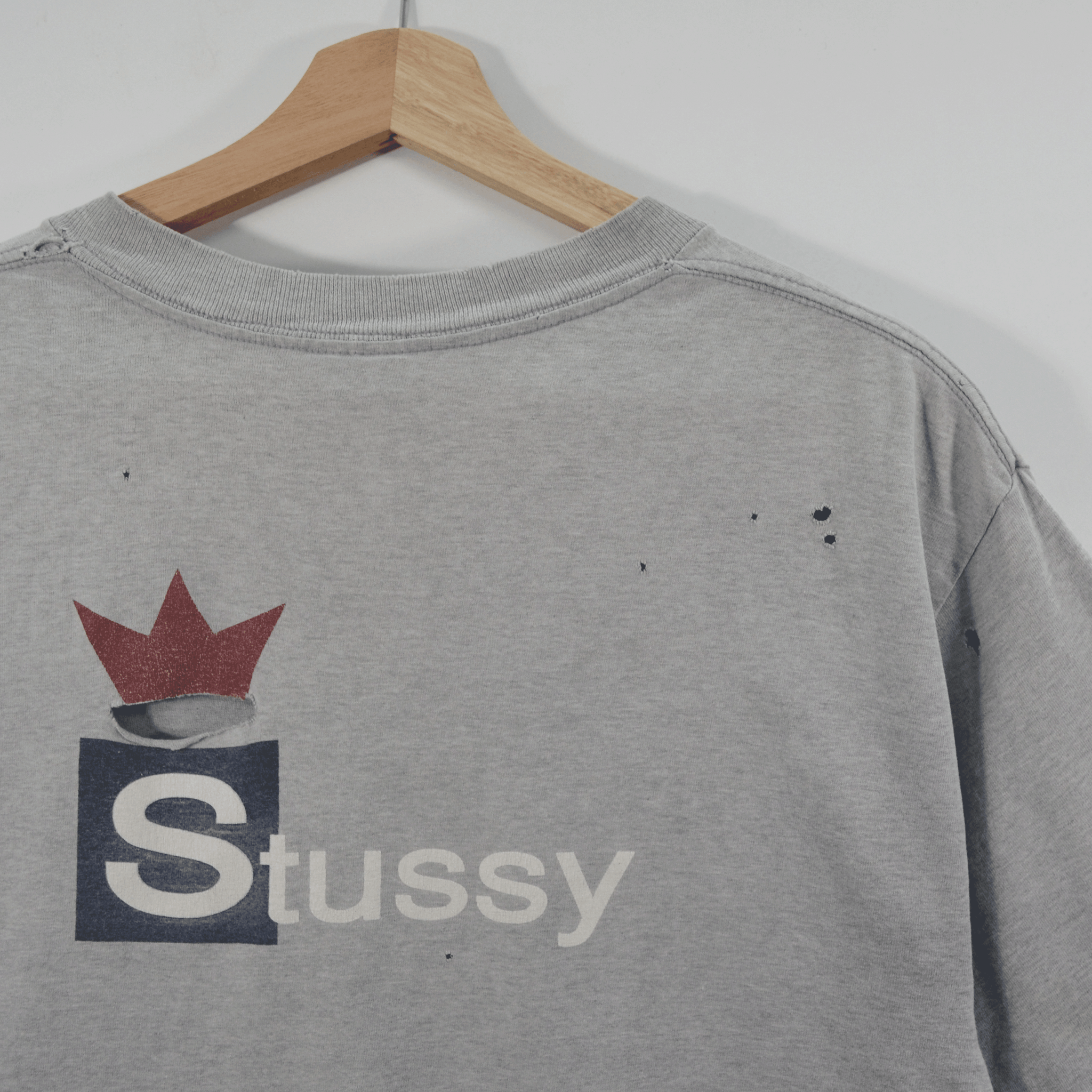 1990S STUSSY CROWN TEE / LARGE