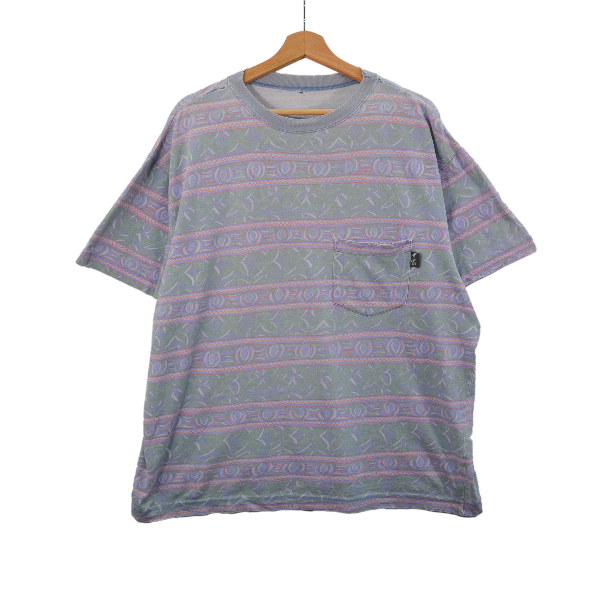 1980S STUSSY BEACH TOMTOM TEE / LARGE