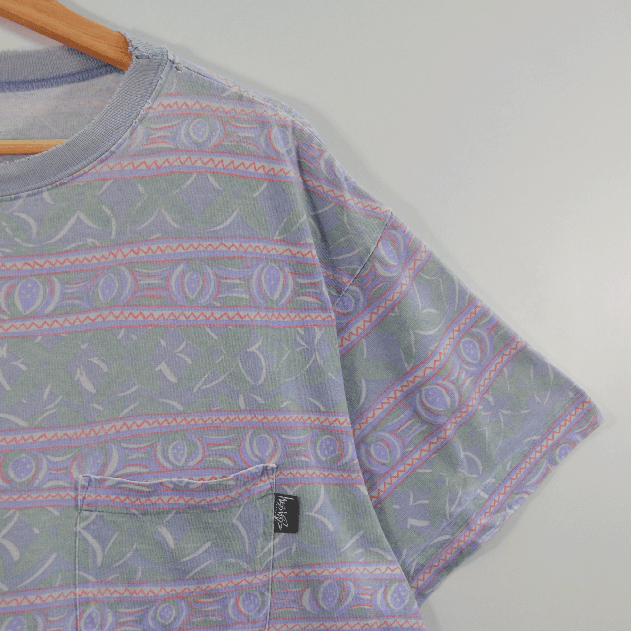 1980S STUSSY BEACH TOMTOM TEE / LARGE