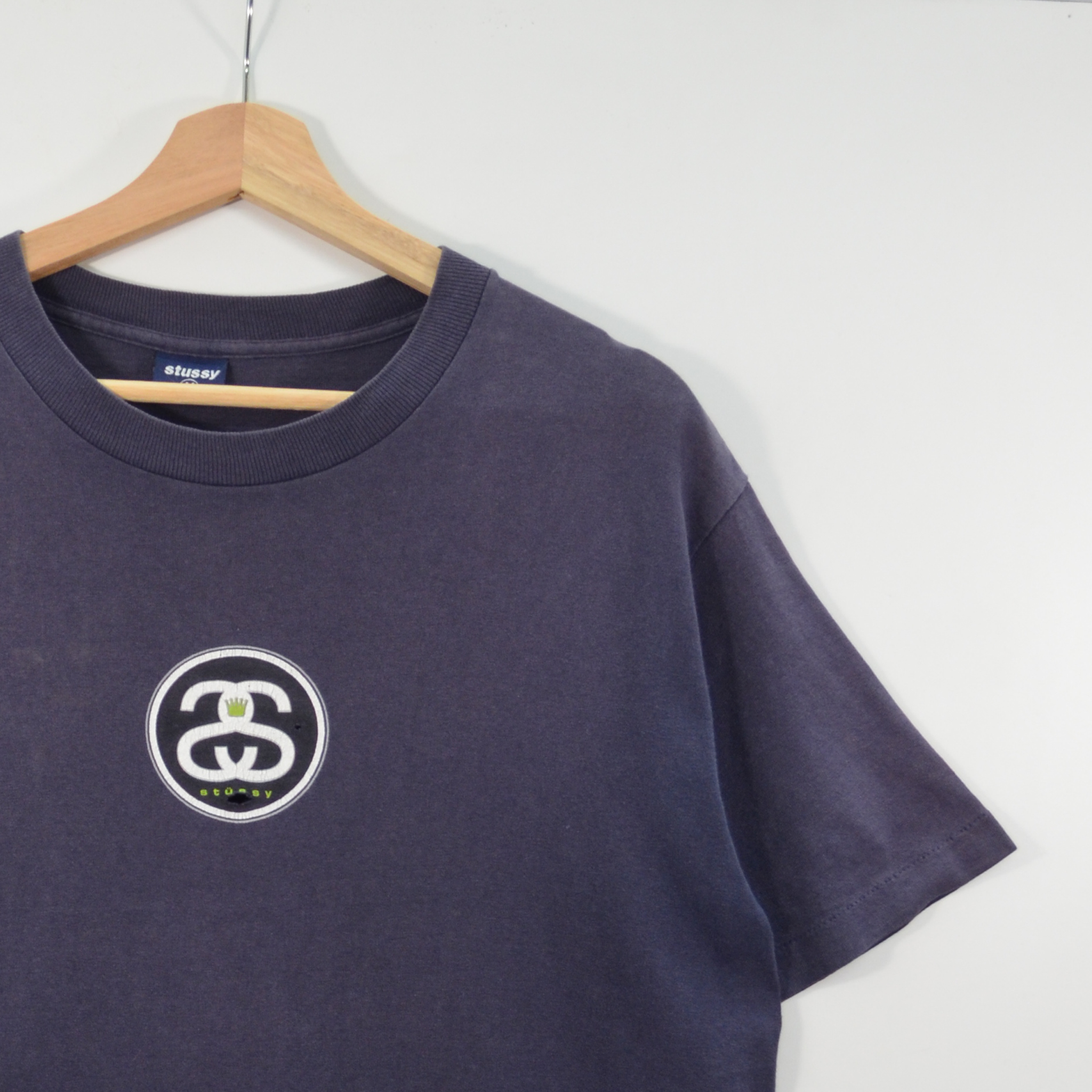 1990S STUSSY CIRCLE LOGO TEE / MEDIUM